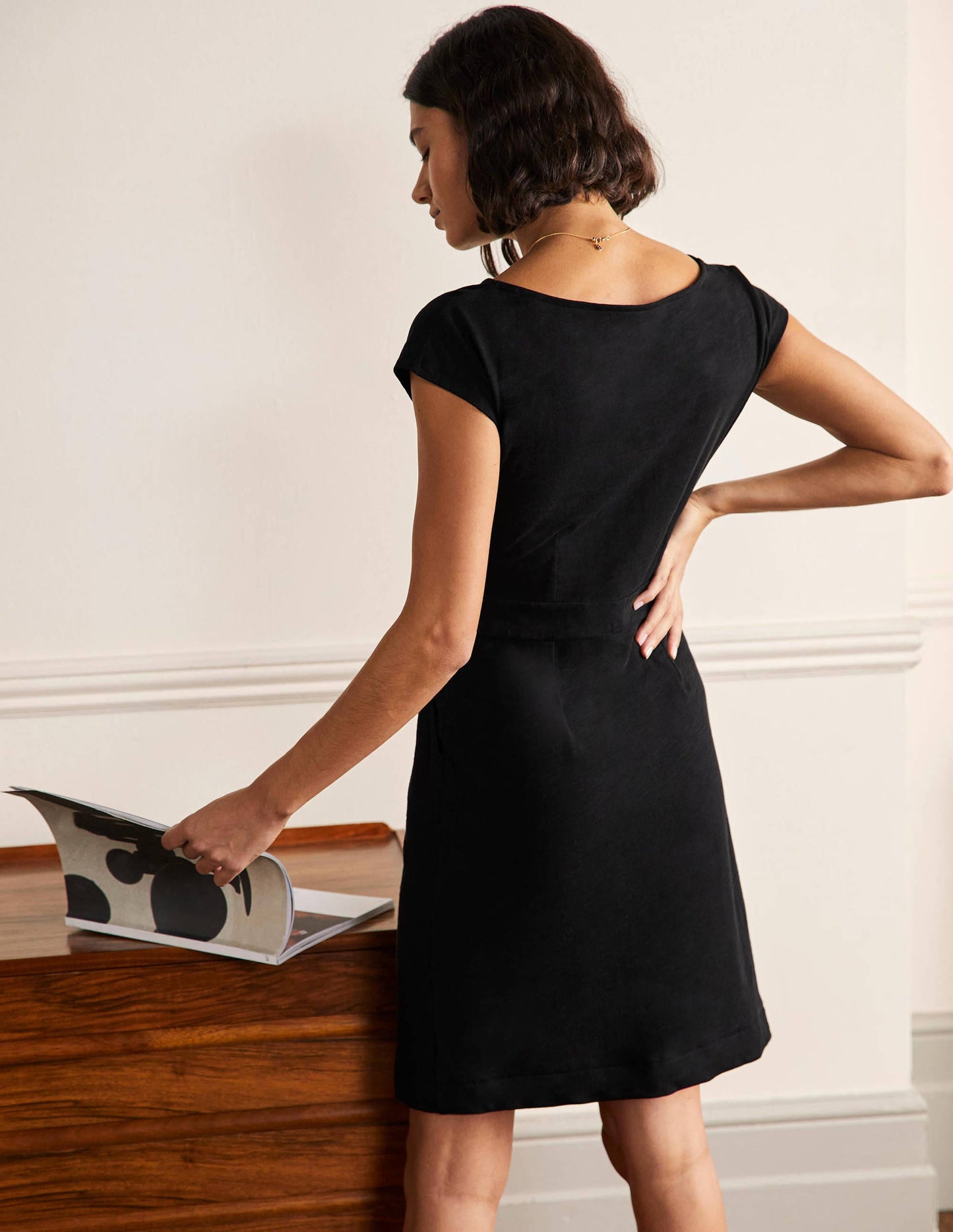 Robe Florrie en jersey-Noir