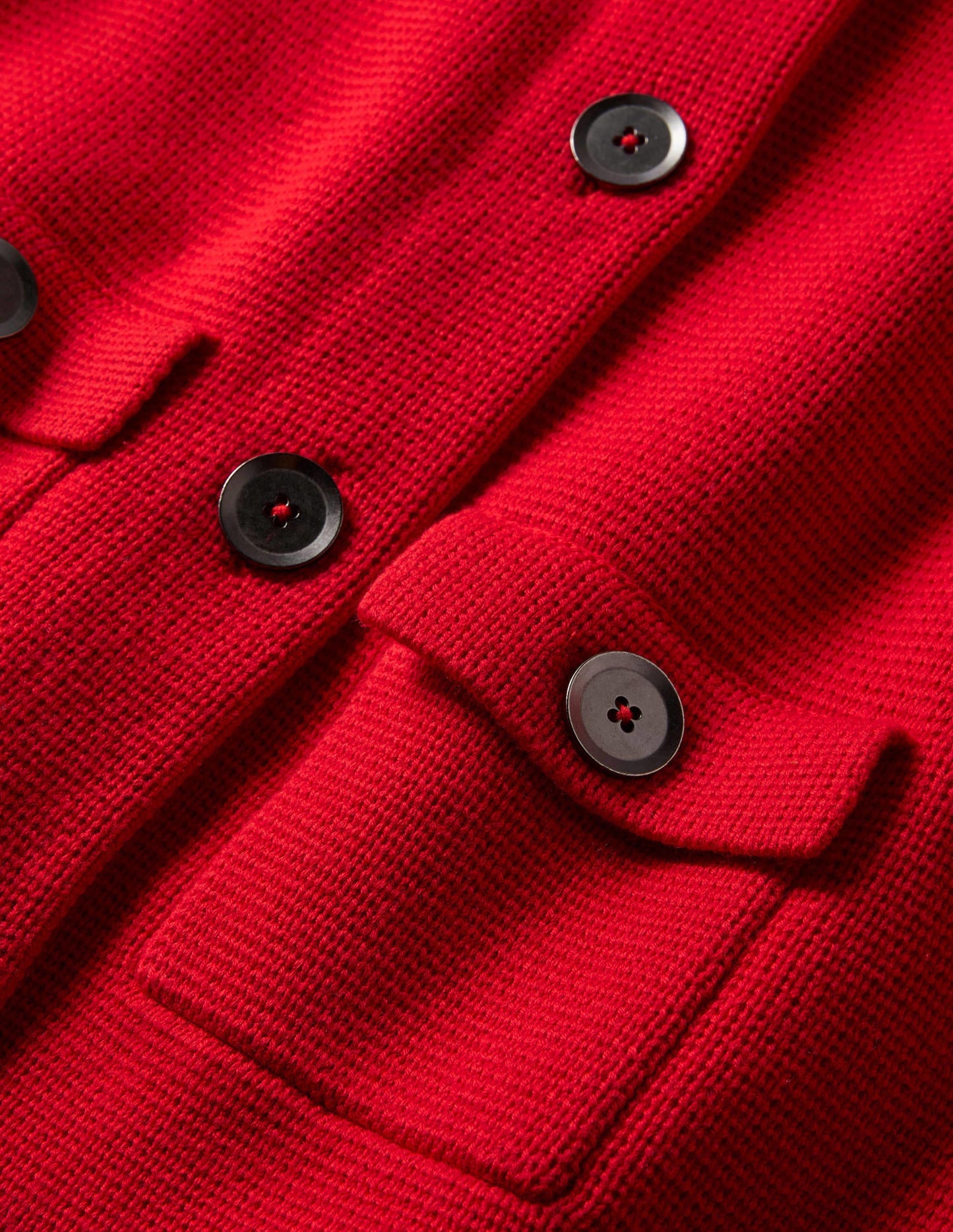 Kurz geschnittener Cardigan mit Kragen-Drachenrot
