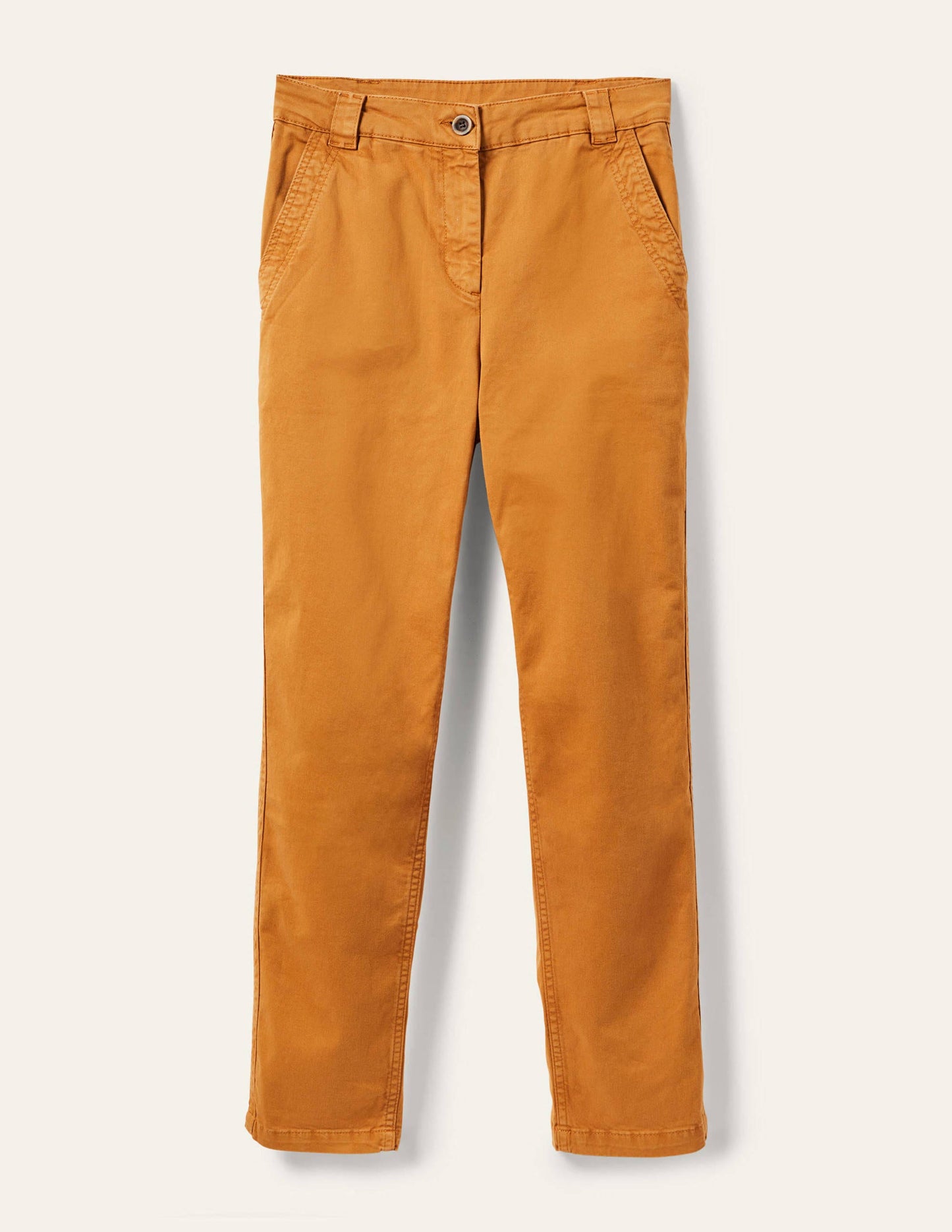 Klassische Chinohose-Teakbraun