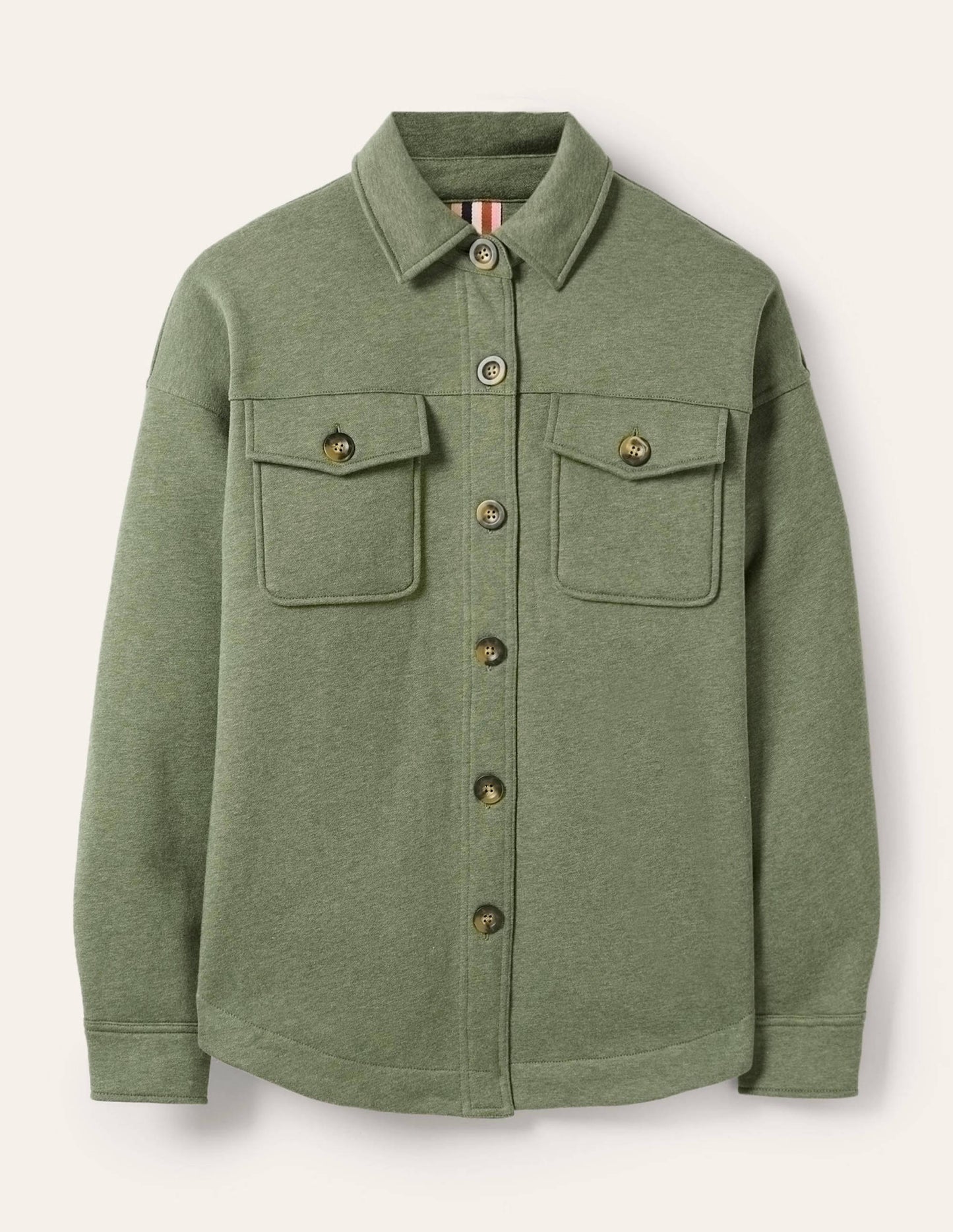 Hemdjacke aus Jersey-Erlengrün Meliert
