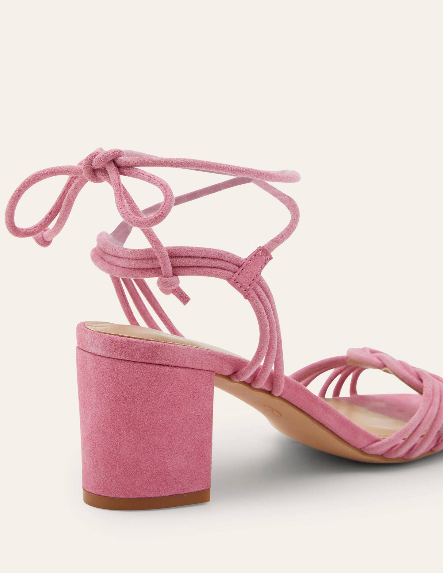 Absatzsandalen mit Knotendetail-Tiefes Rosa