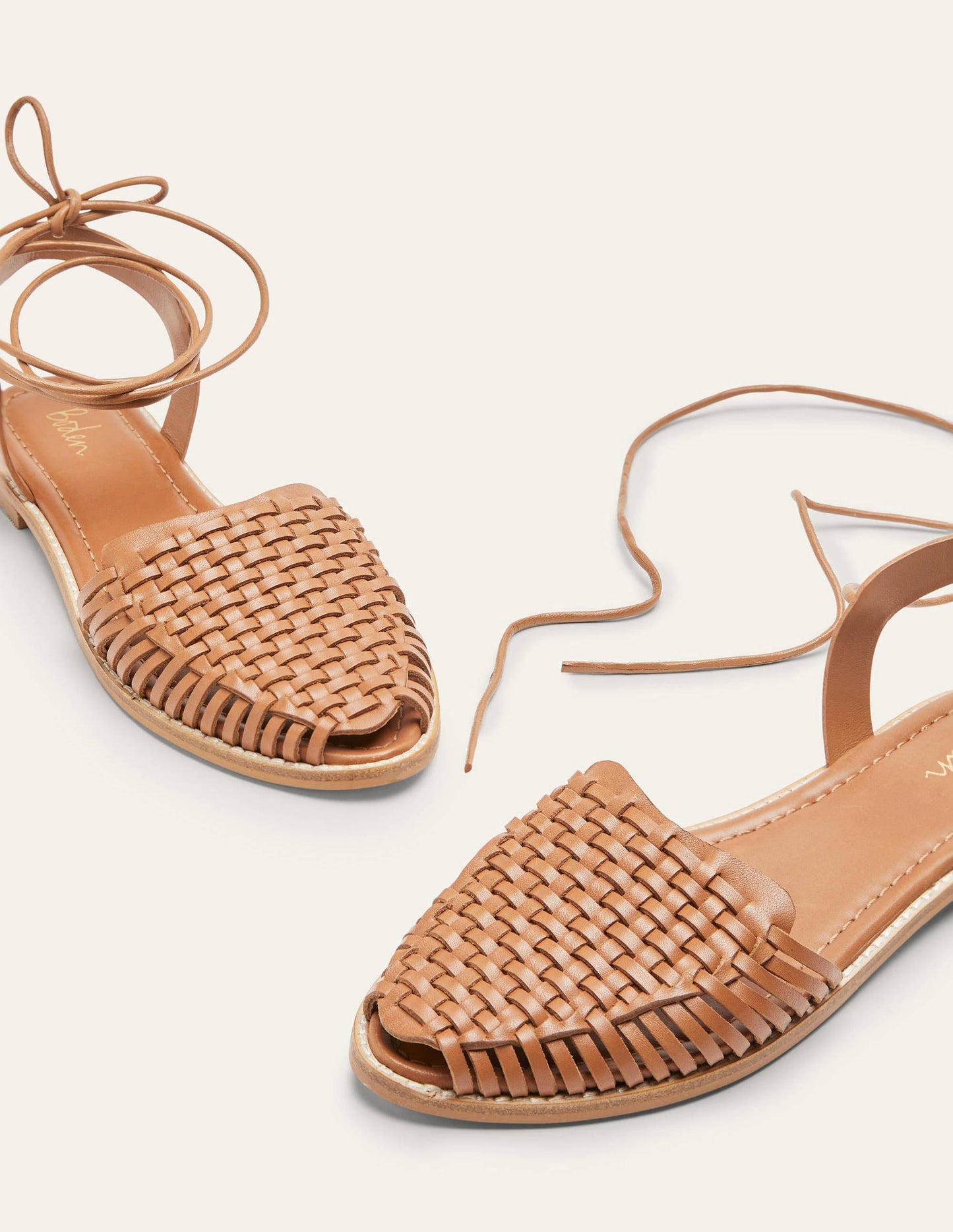 Huarache Ledersandalen-Hellbraun