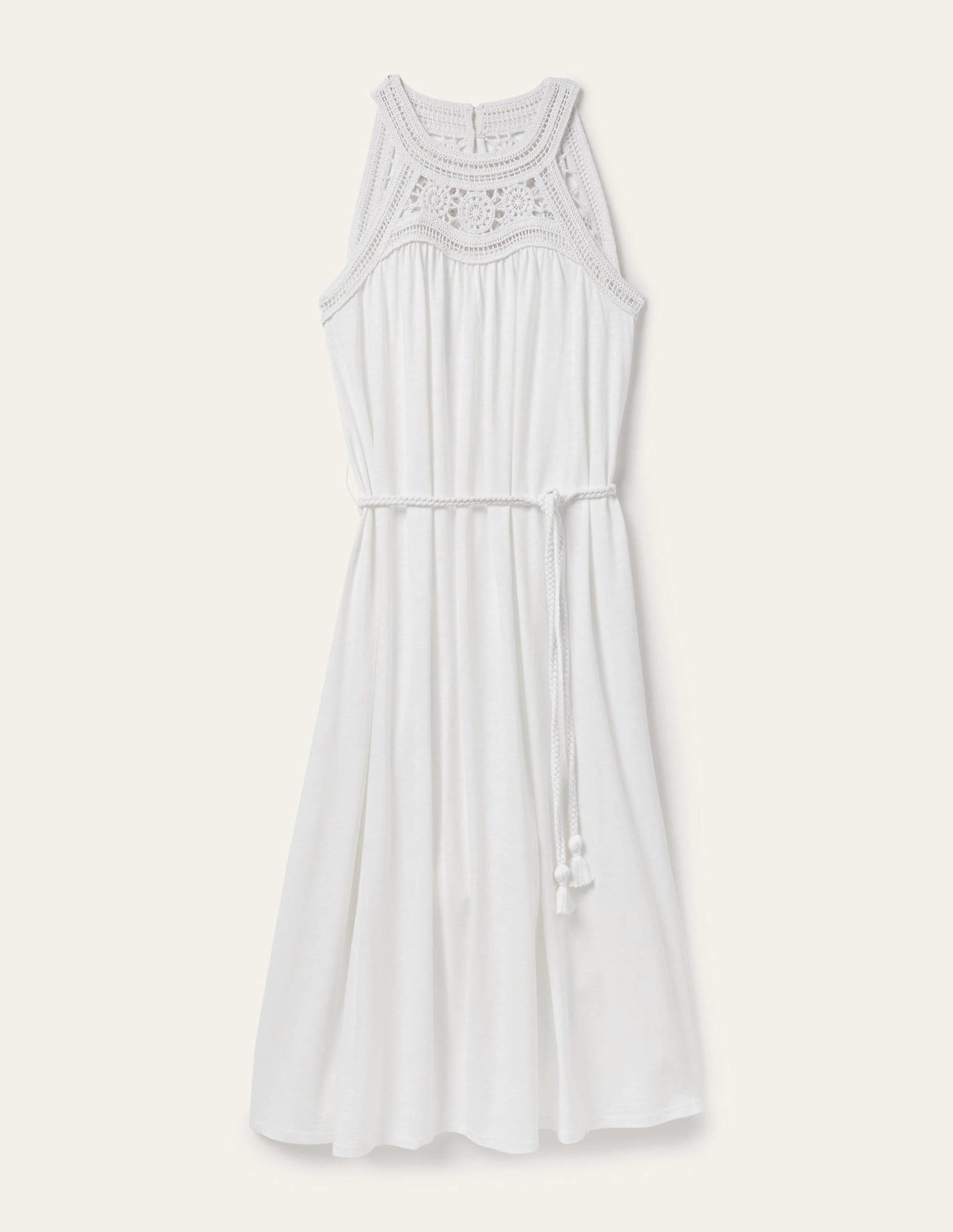 Anais Jersey-Midikleid-Weiß
