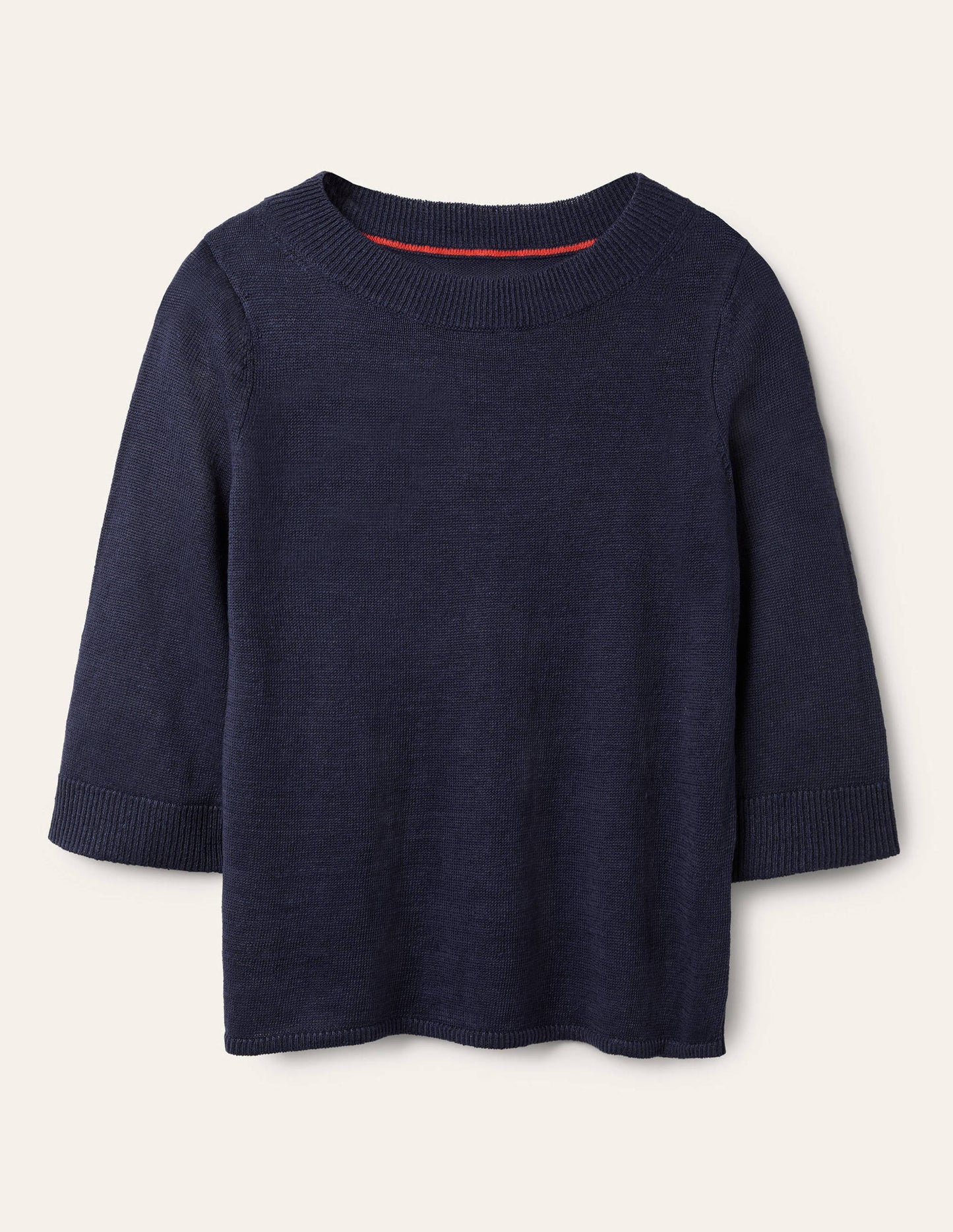 Oversize-Pullover aus Leinen-Marineblau