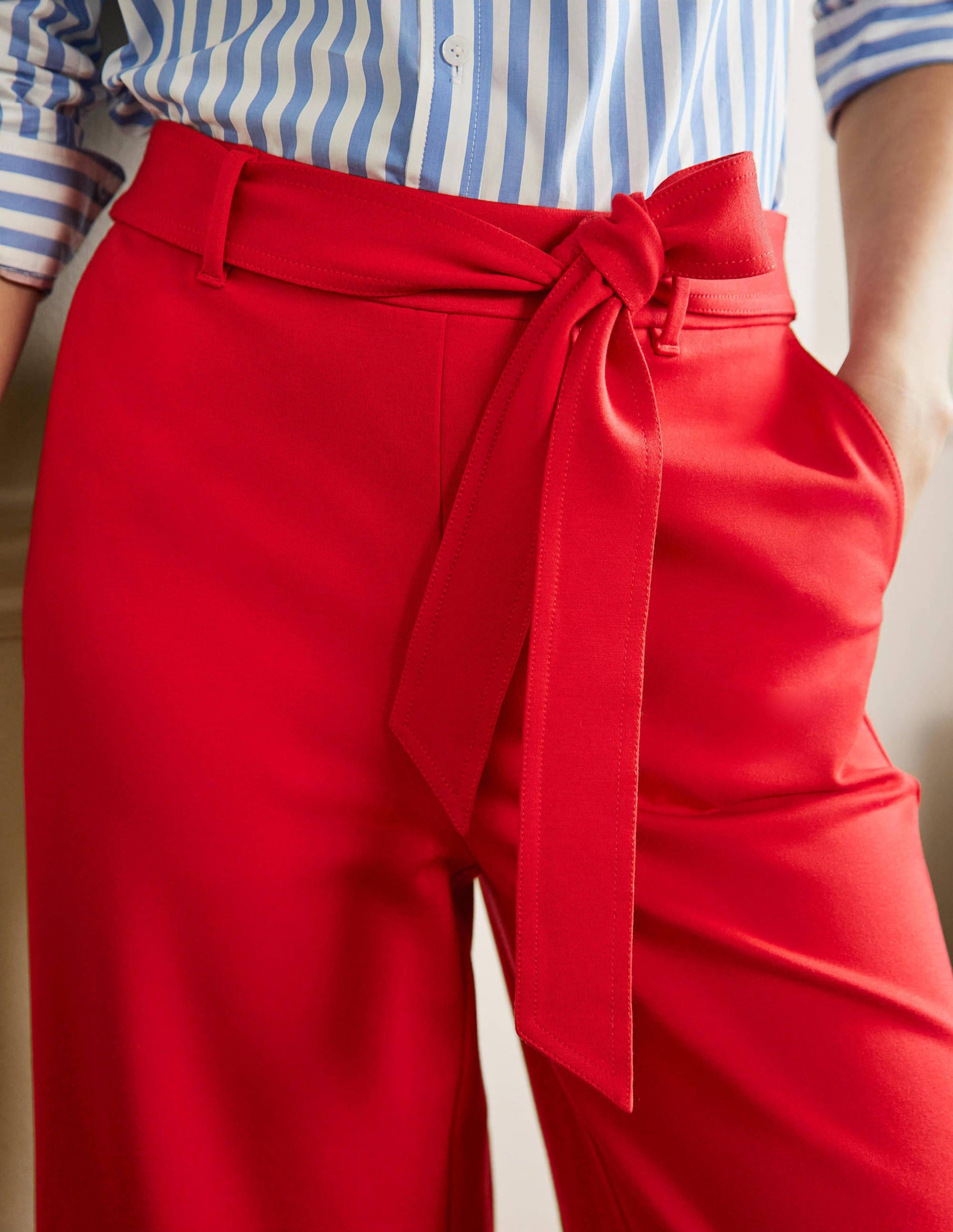 Jersey Pull-On Culottes-Red-2