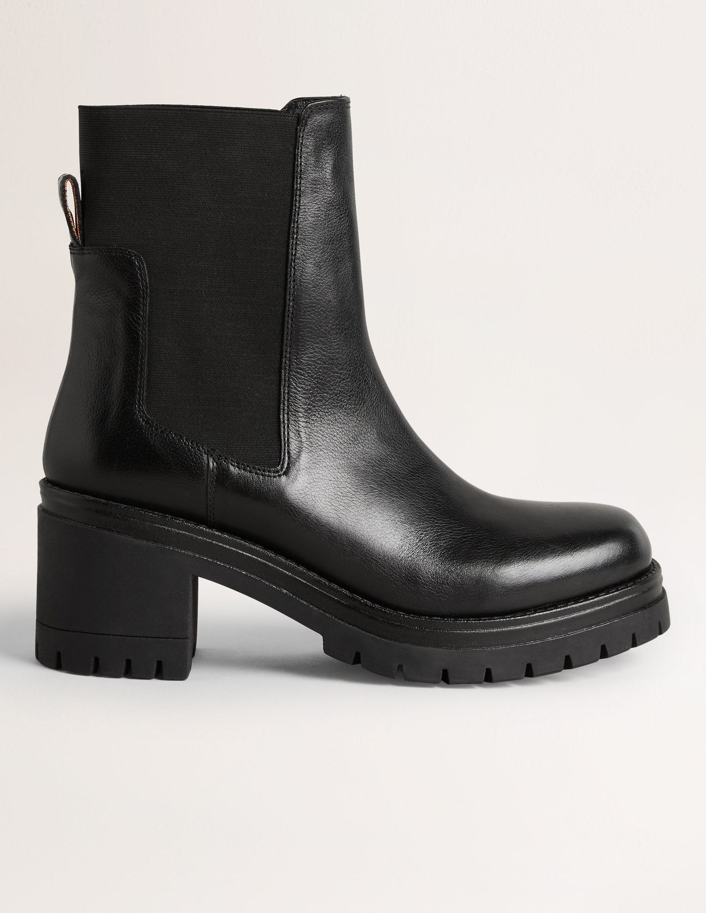Chelsea-Boots mit breitem Absatz-Schwarz
