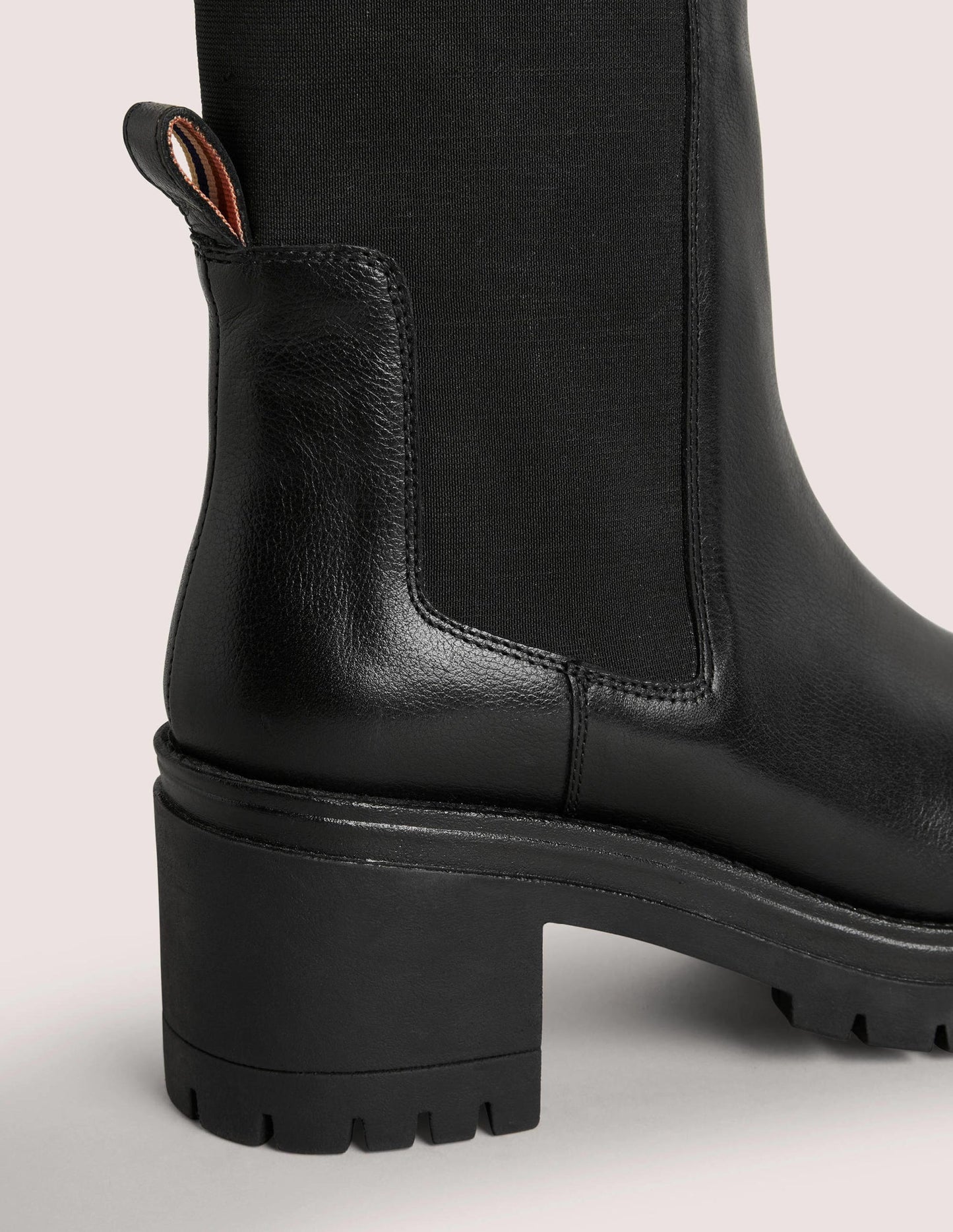 Chelsea-Boots mit breitem Absatz-Schwarz