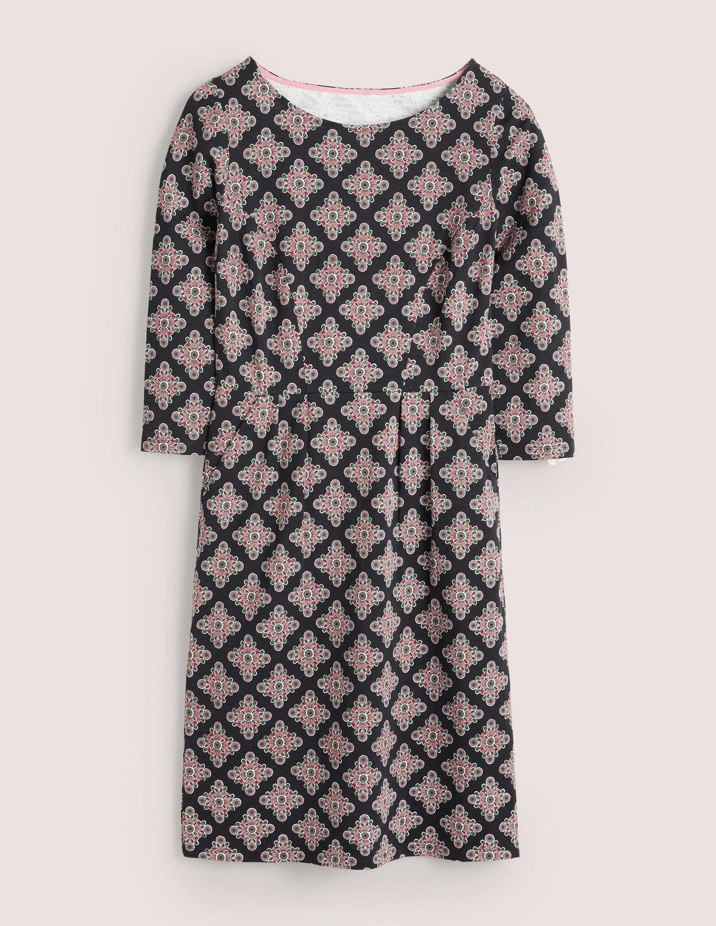 Penny Jerseykleid-Bunt, Gänseblümchen-Kachelmuster