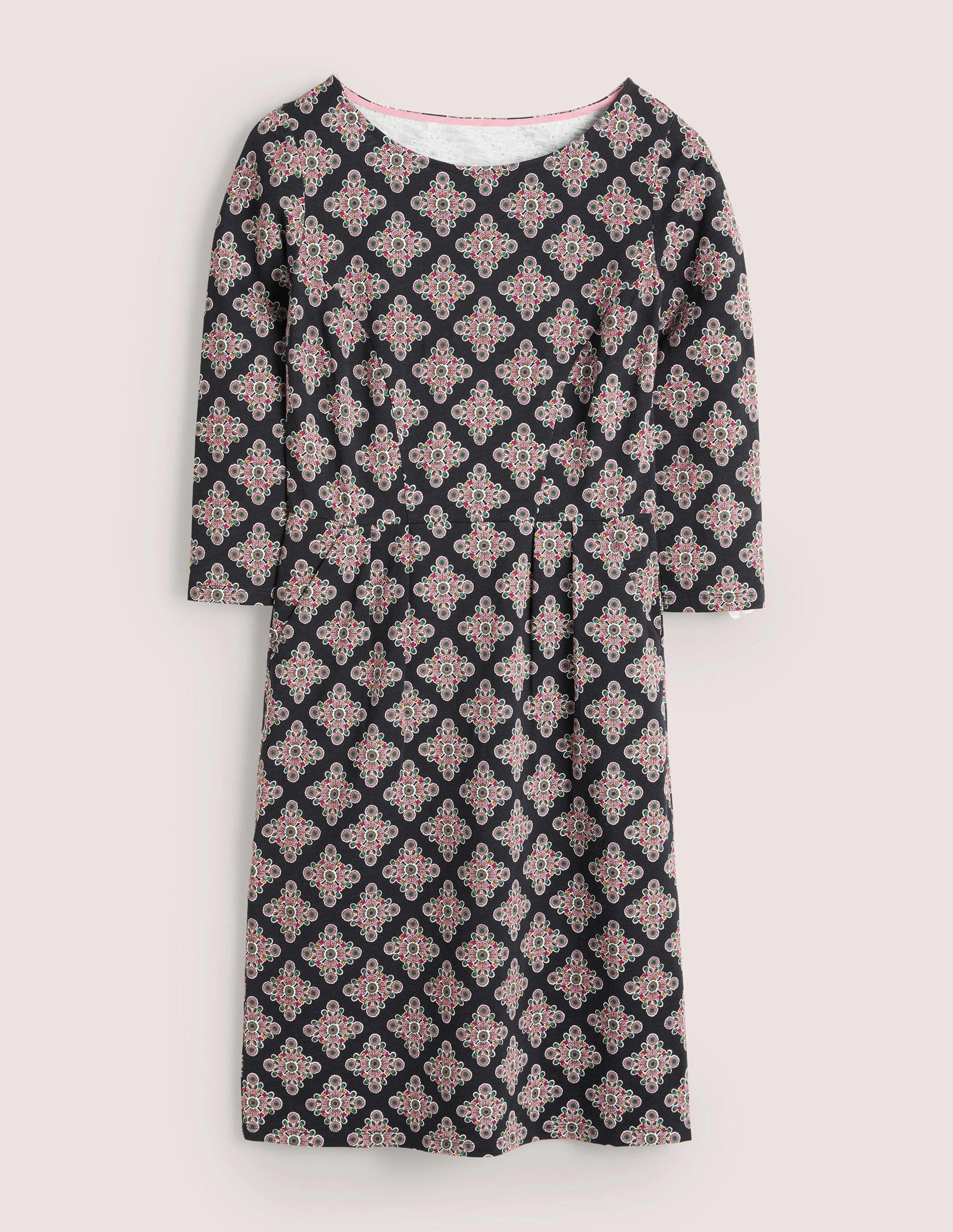 Penny Jerseykleid-Bunt, Gänseblümchen-Kachelmuster-6