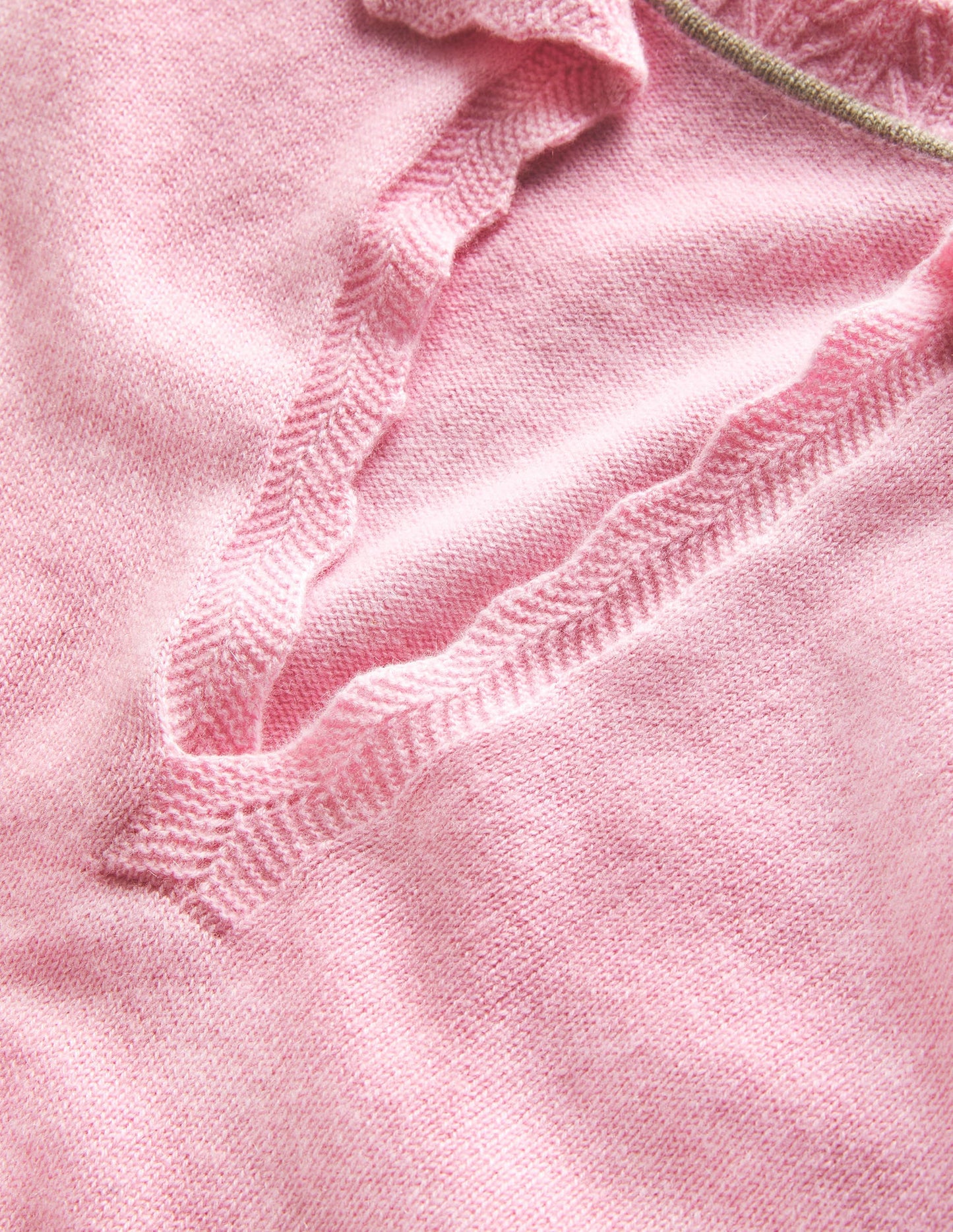 Kaschmirpullover mit Kragendetail-Cameo-Rosa