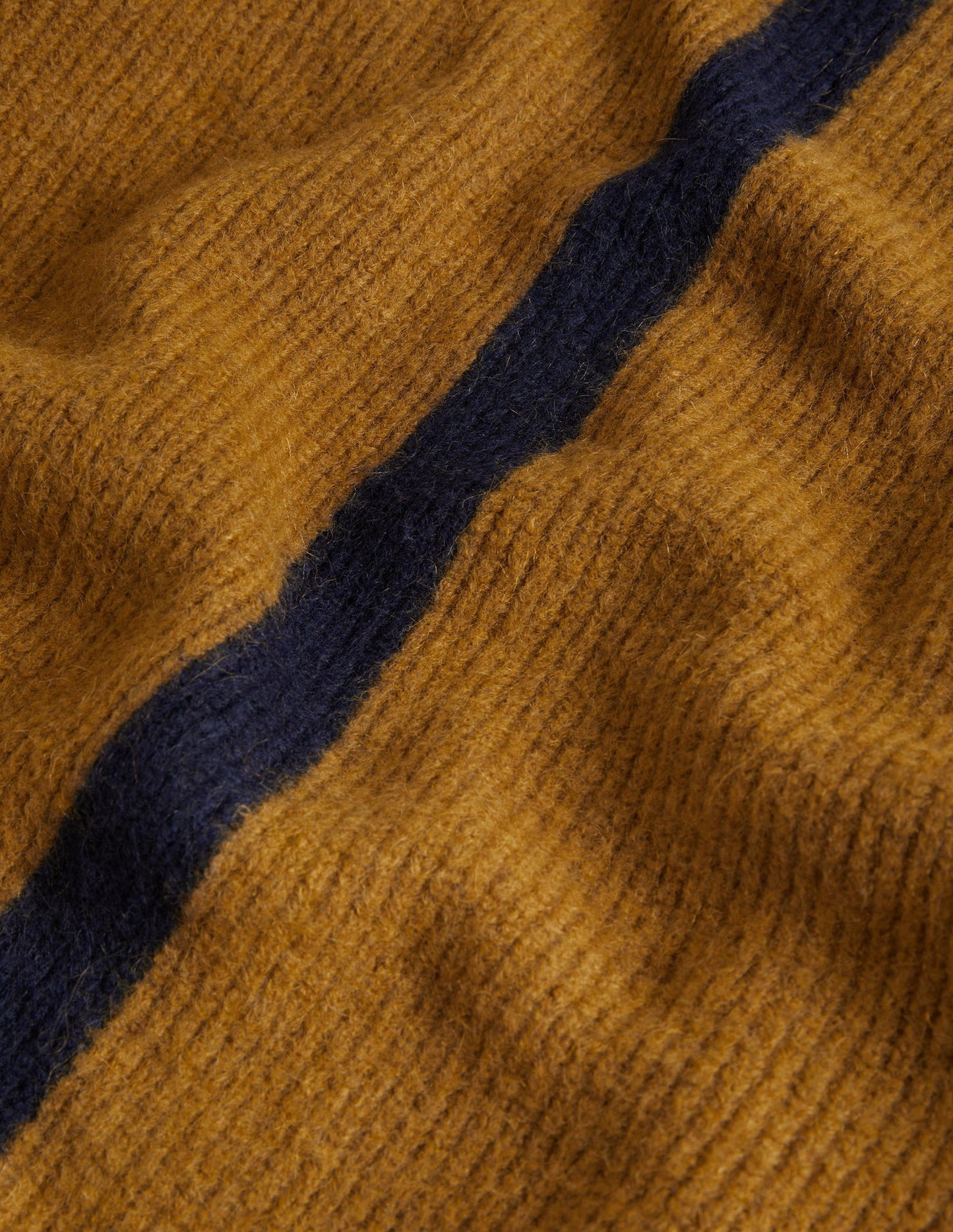 Flauschiger langer Cardigan-Karamellbonbonbraun, Navy