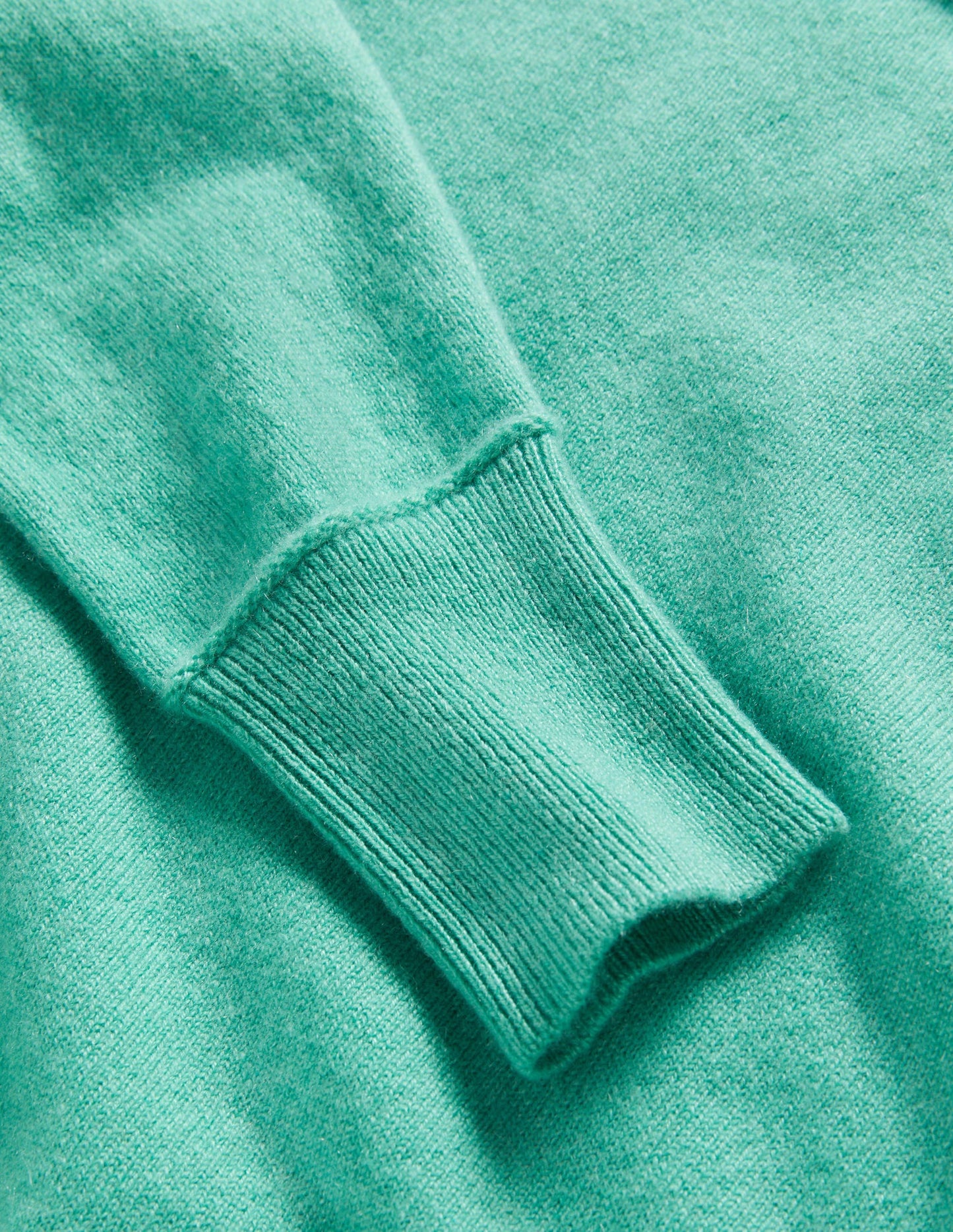 Kaschmirpullover mit Puffärmeln-Indischer Ozean Melange