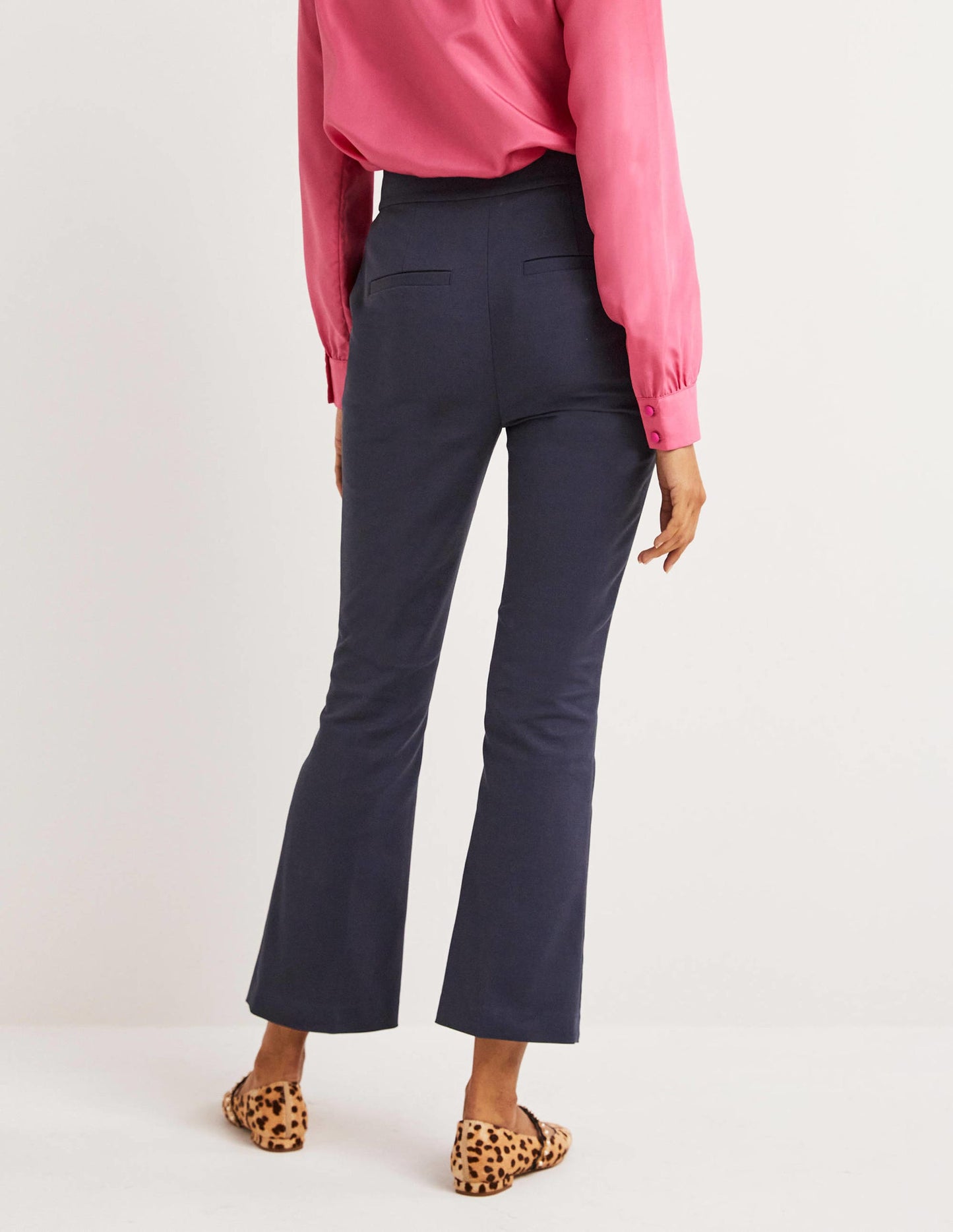 Ausgestellte 7/8-Hose-Marineblau
