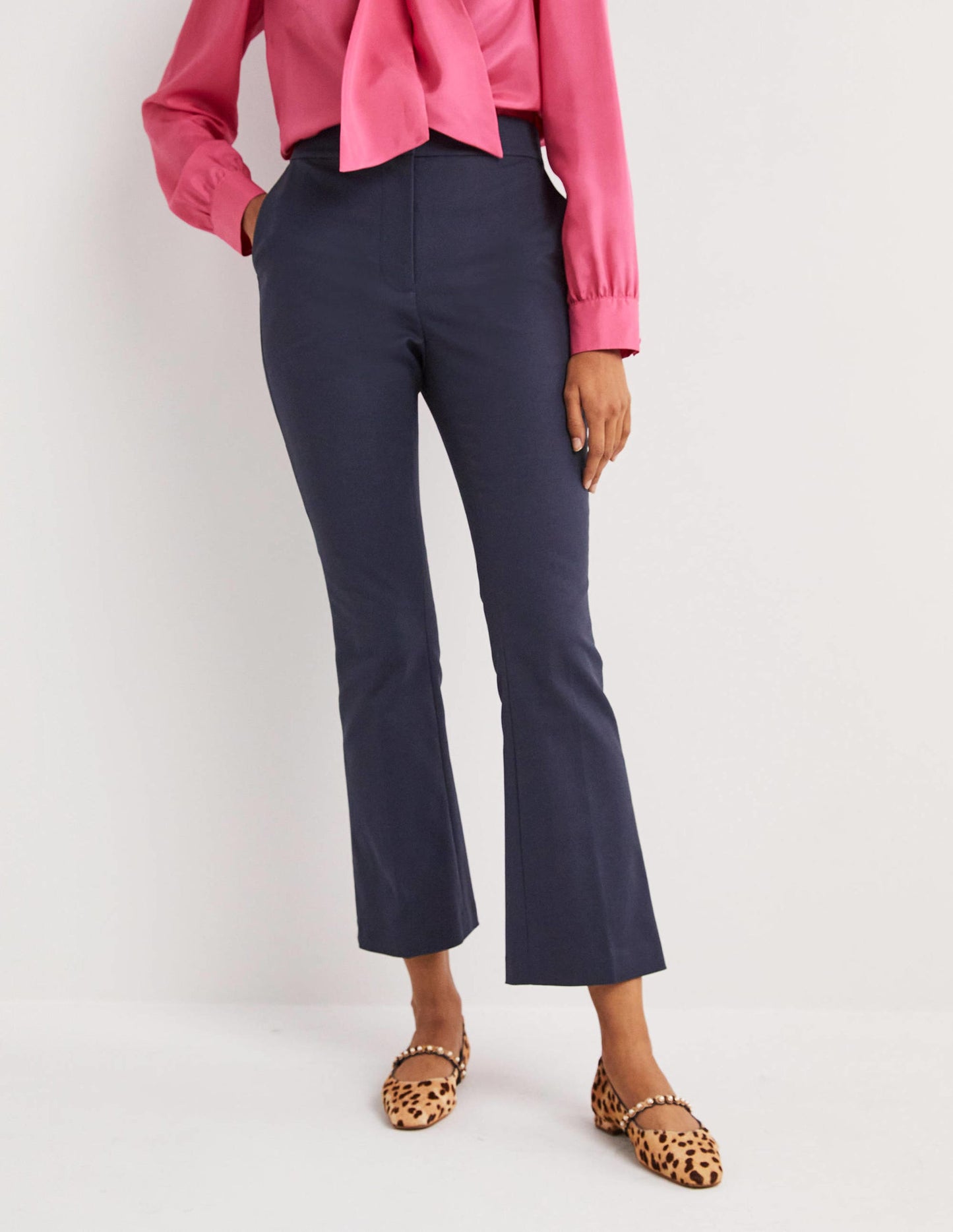 Ausgestellte 7/8-Hose-Marineblau