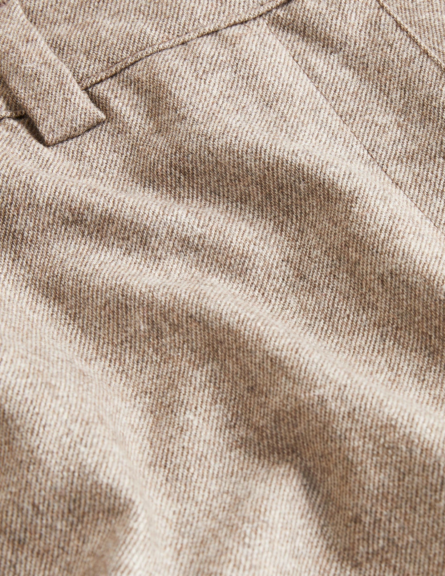 Barrel-Hose aus Flanell-Hellbeige Meliert