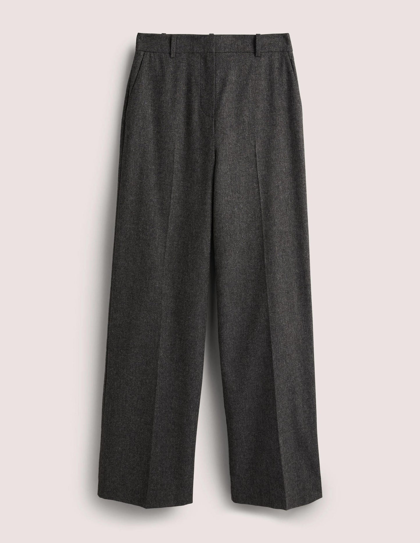 Wollhose mit weitem Bein-Anthrazit Meliert