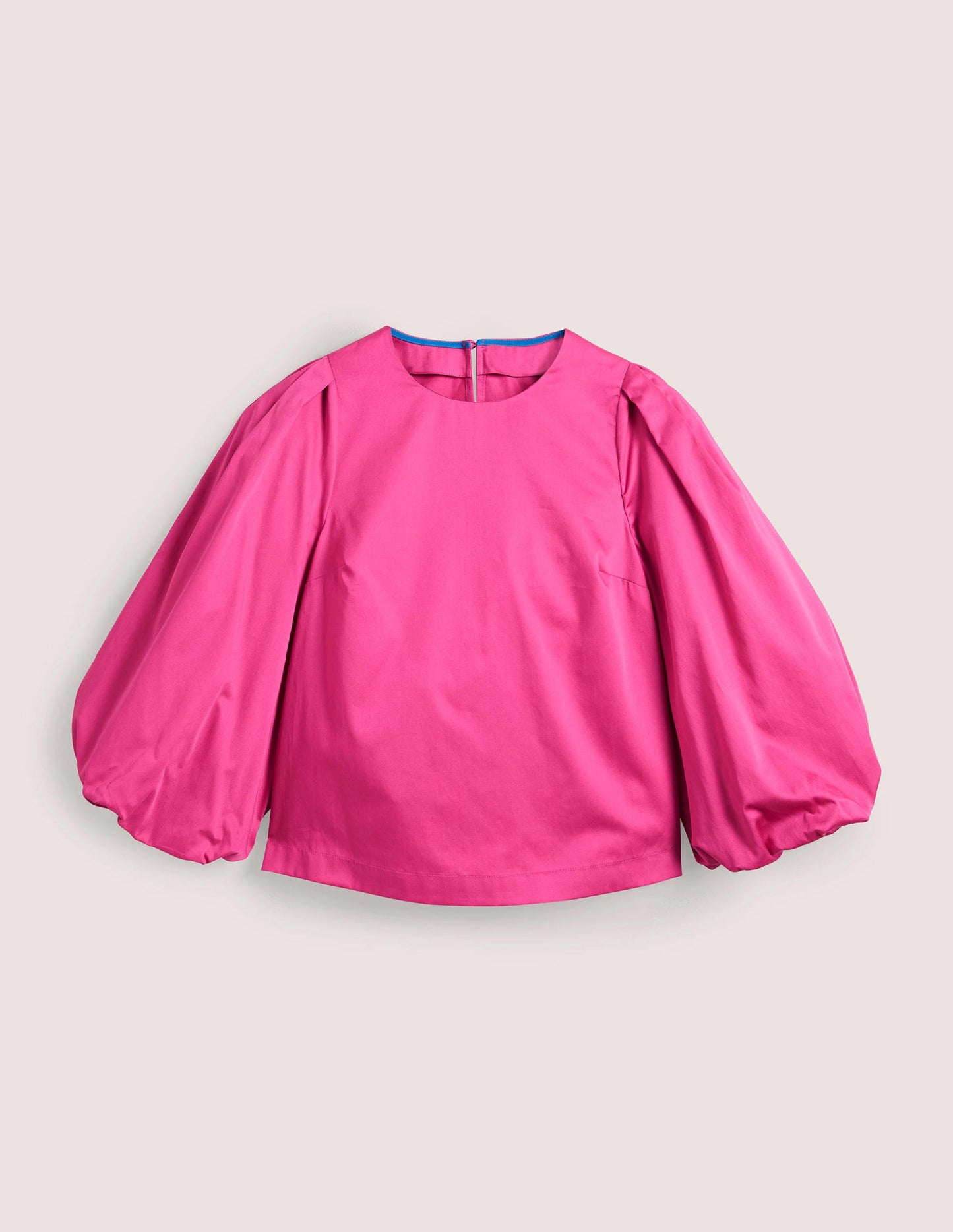 Puff Sleeve Cotton Top-Wild Watermelon Pink