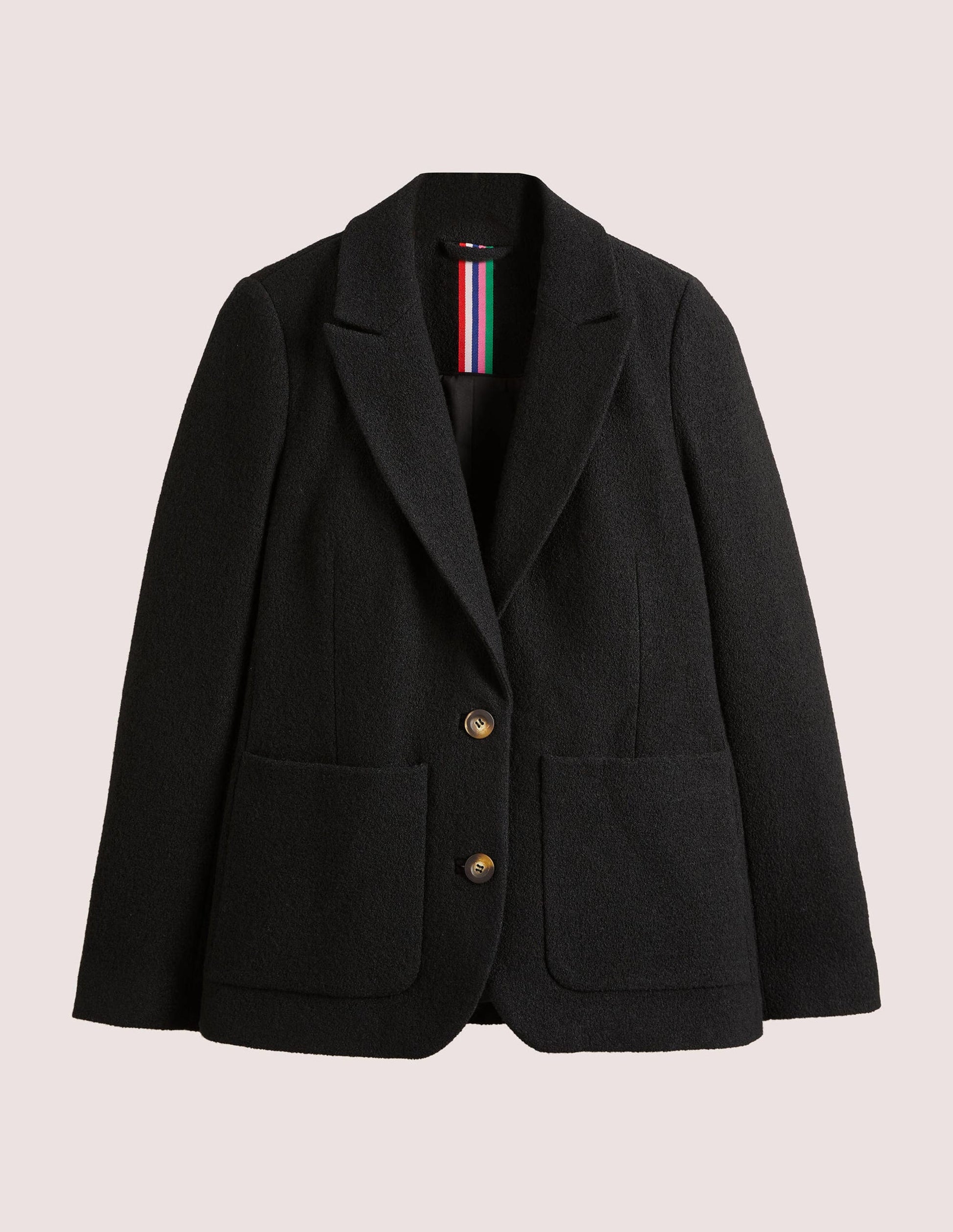Bella Strukturierter Blazer aus Wolle-Schwarz-6
