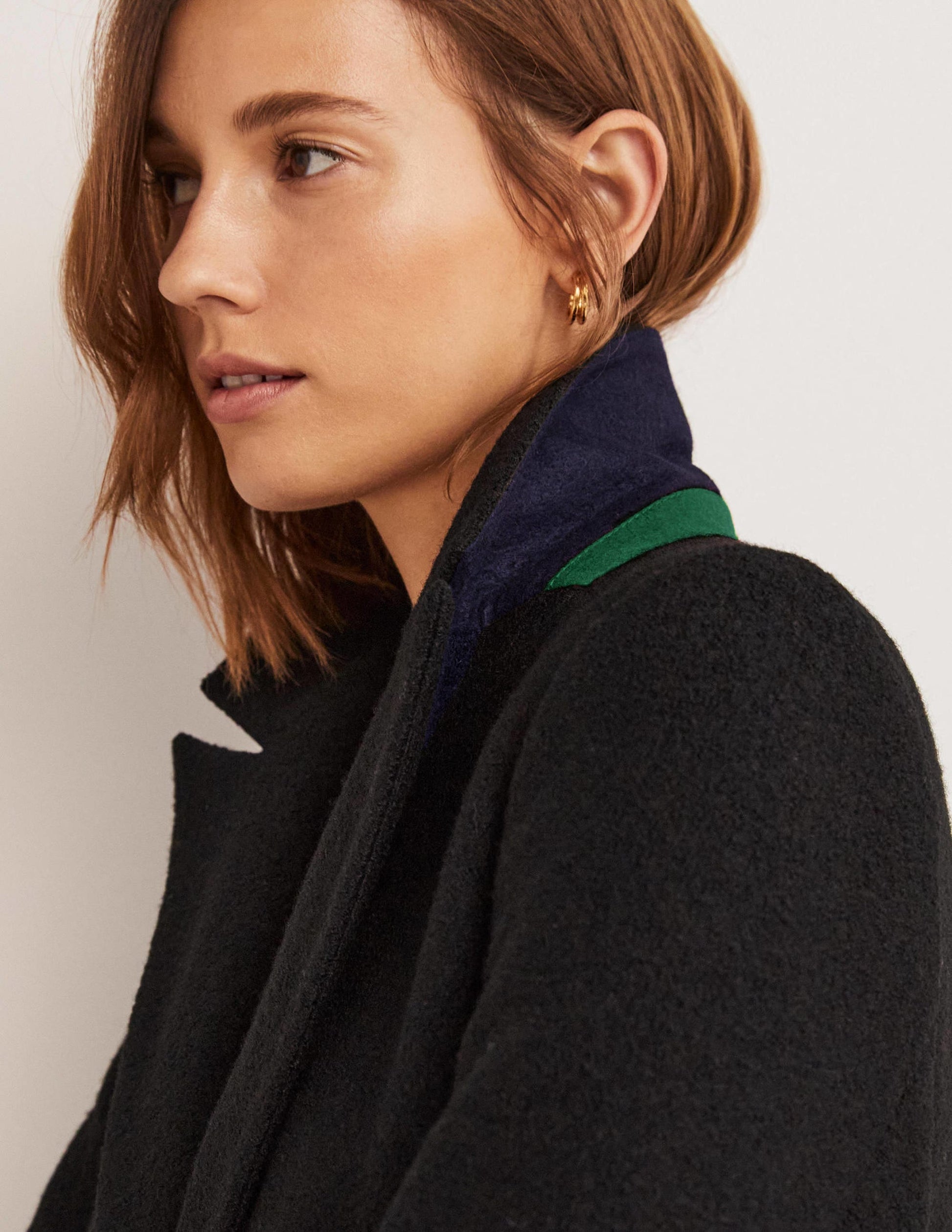 Bella Strukturierter Blazer aus Wolle-Schwarz-2