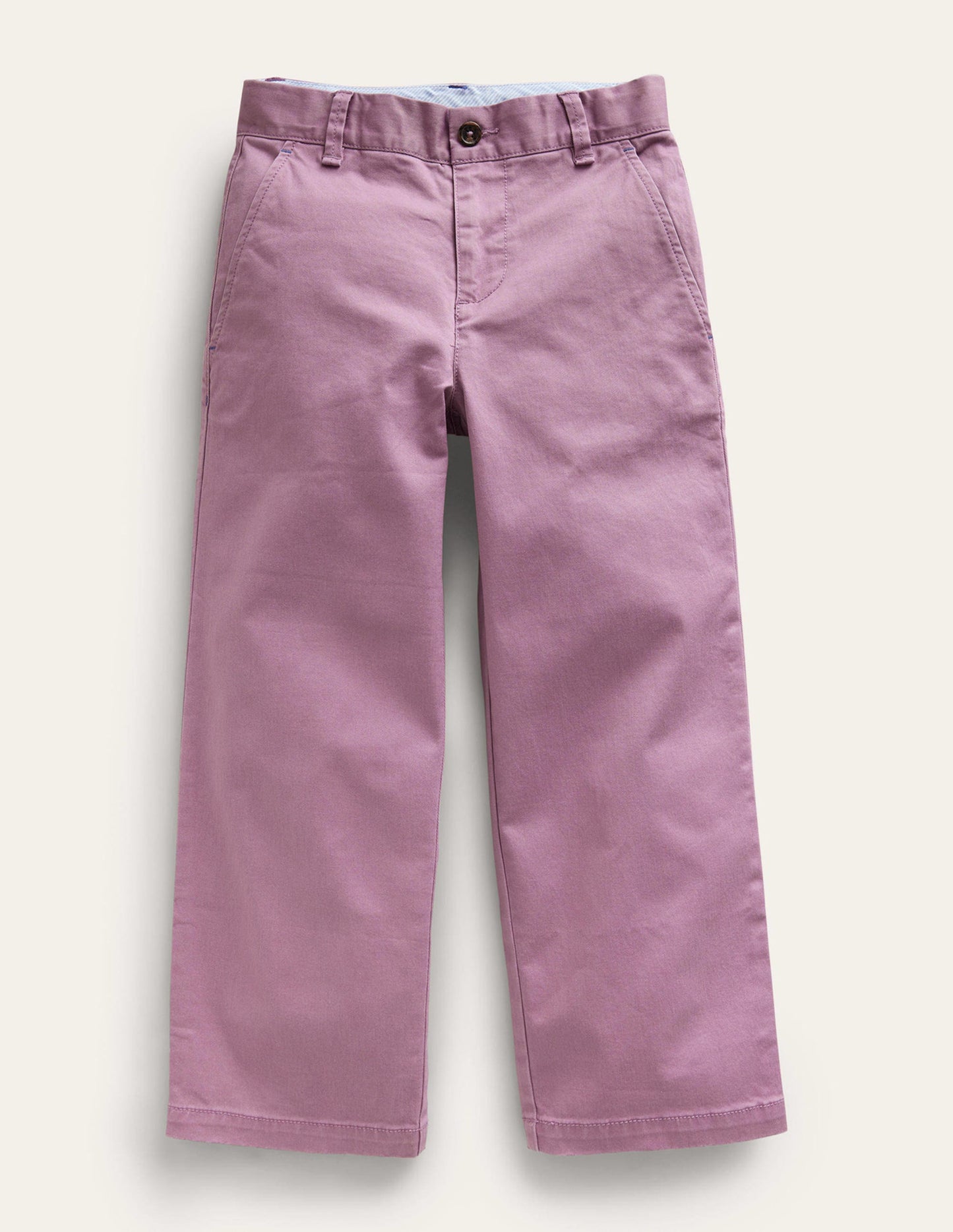 Chinohose mit weitem Bein-Mammut-Grau