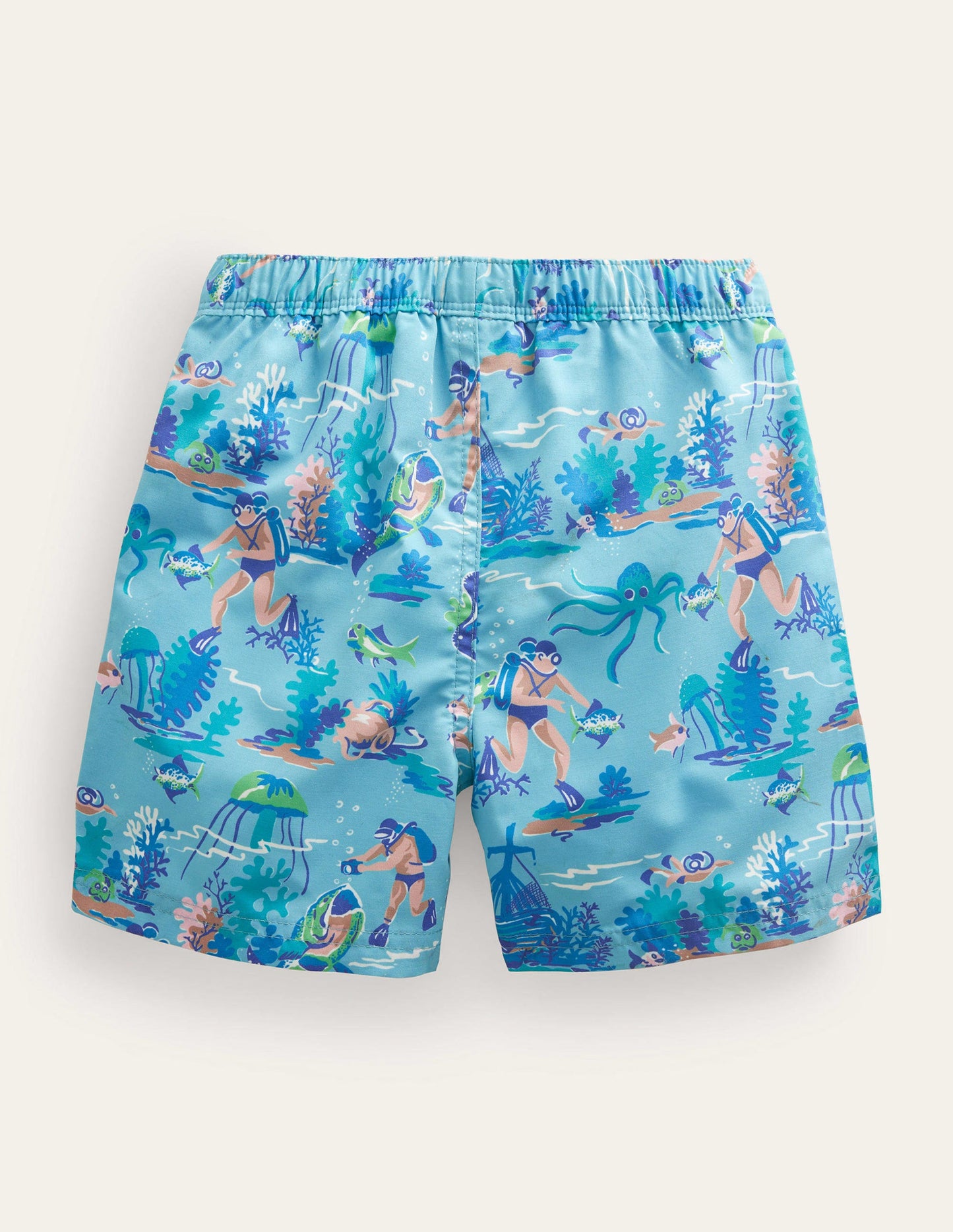 Swim Shorts-Blue Aqua Sea Divers