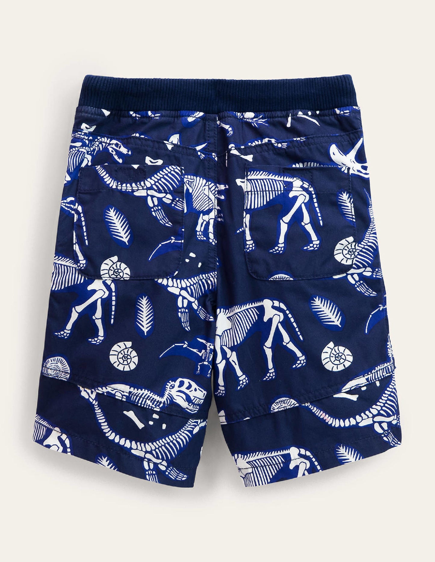 Abenteuer-Shorts-Segelblau, Dinosaurier-Skelette