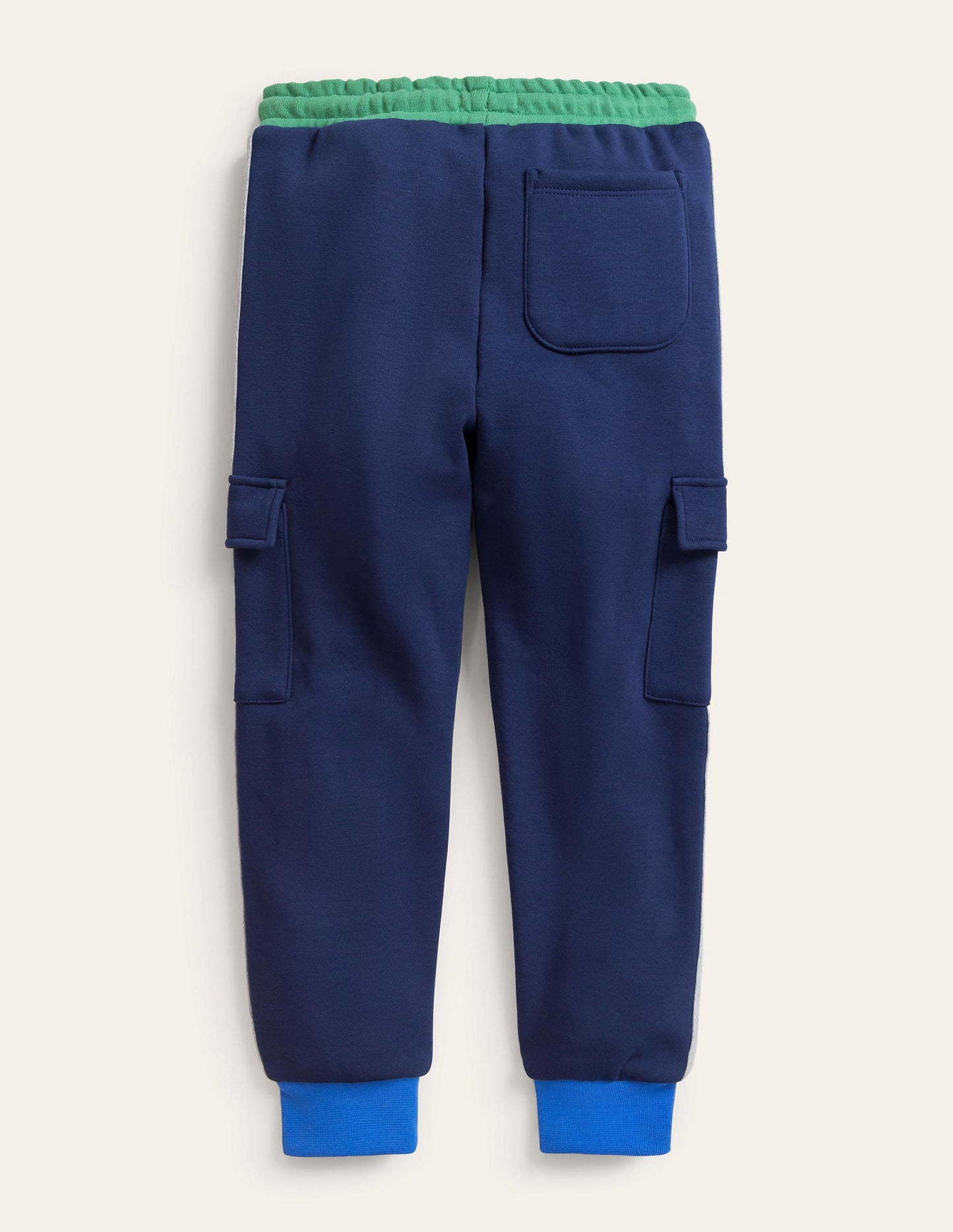 Jogginghose mit Blockfarben-Dunkles Grasgrün/Schuluniform-Navy