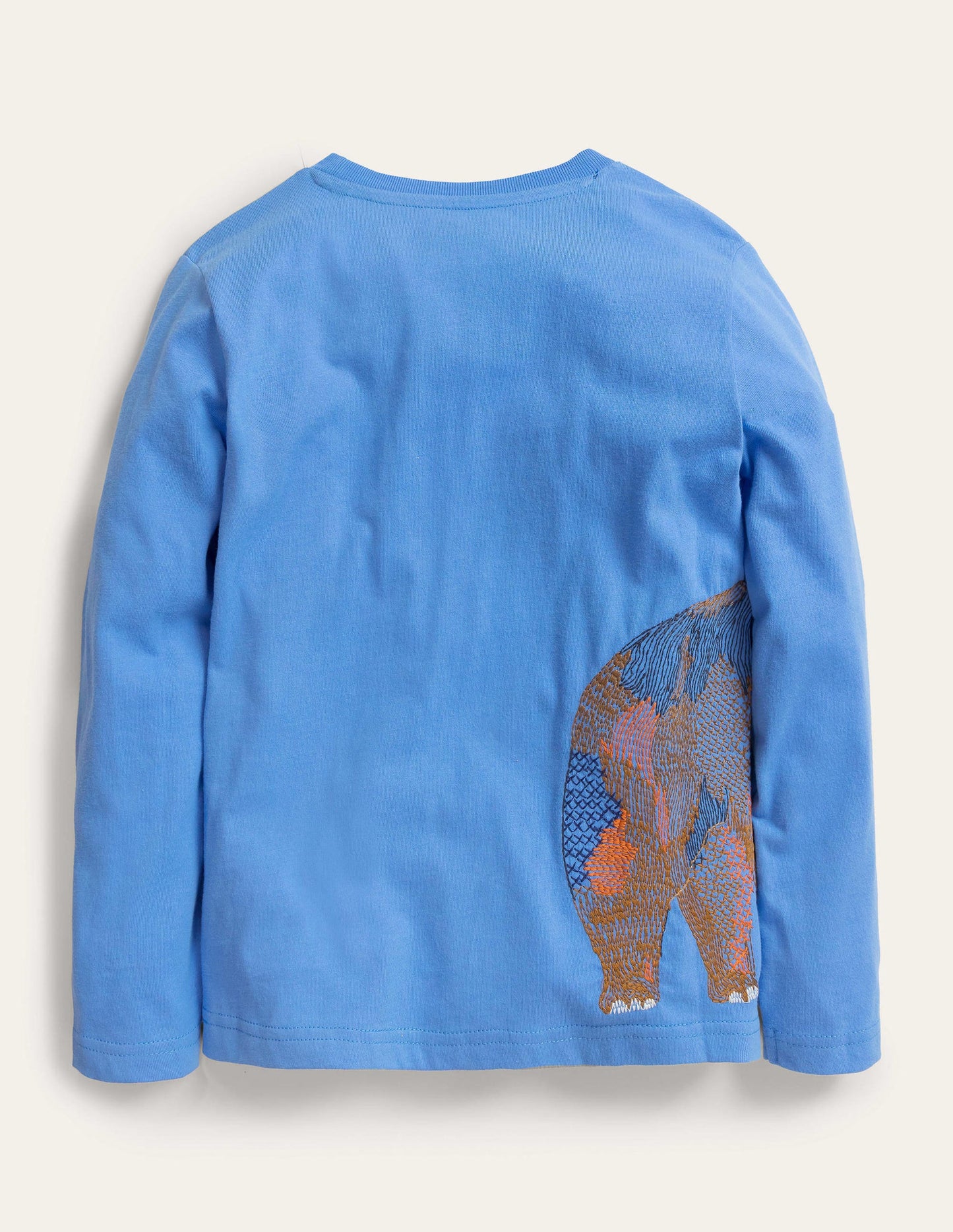 Oberteil mit Rundum-Superstitch-Provence-Blau, Mammut