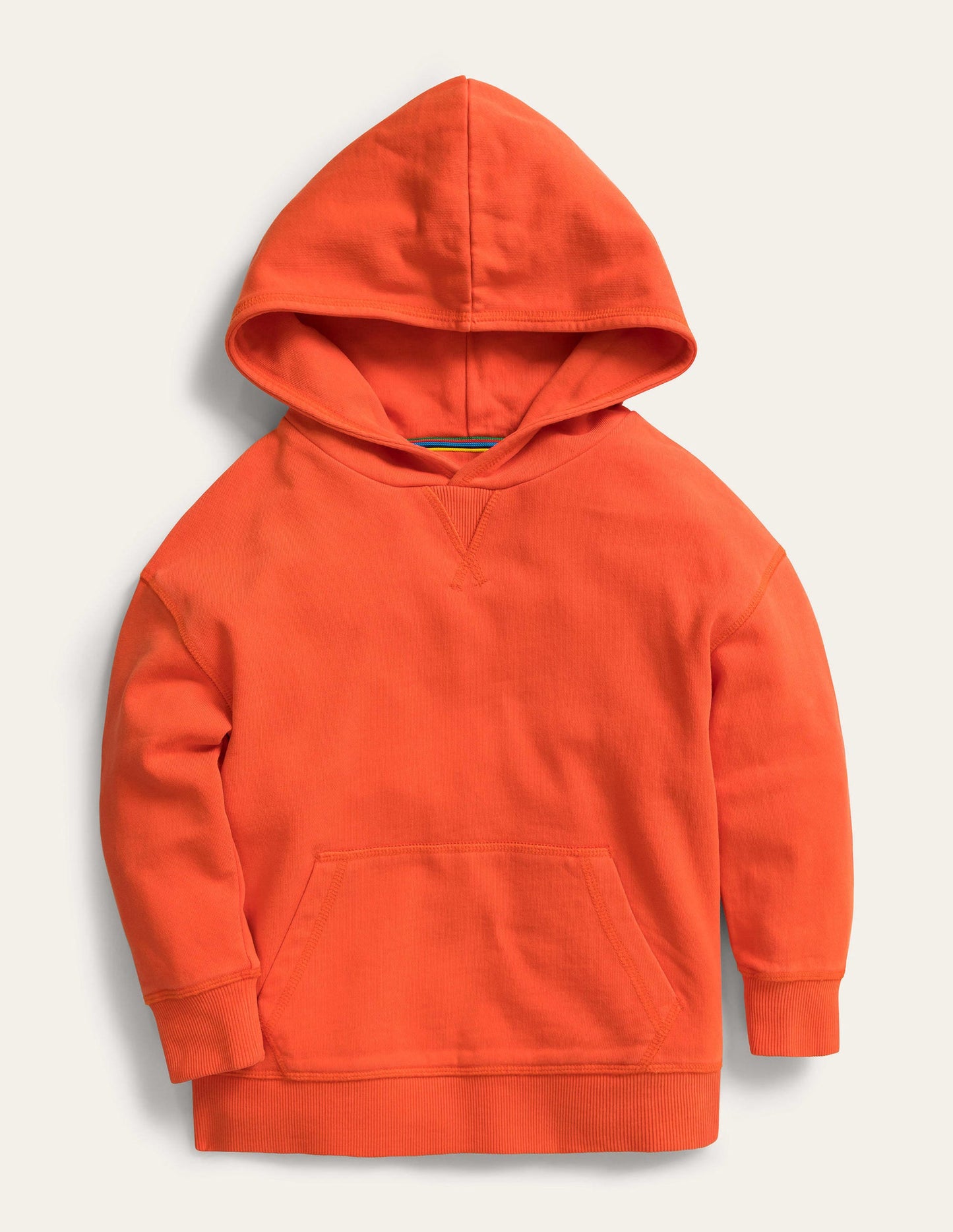 Stückgefärbter Hoodie-Mandarinenorange