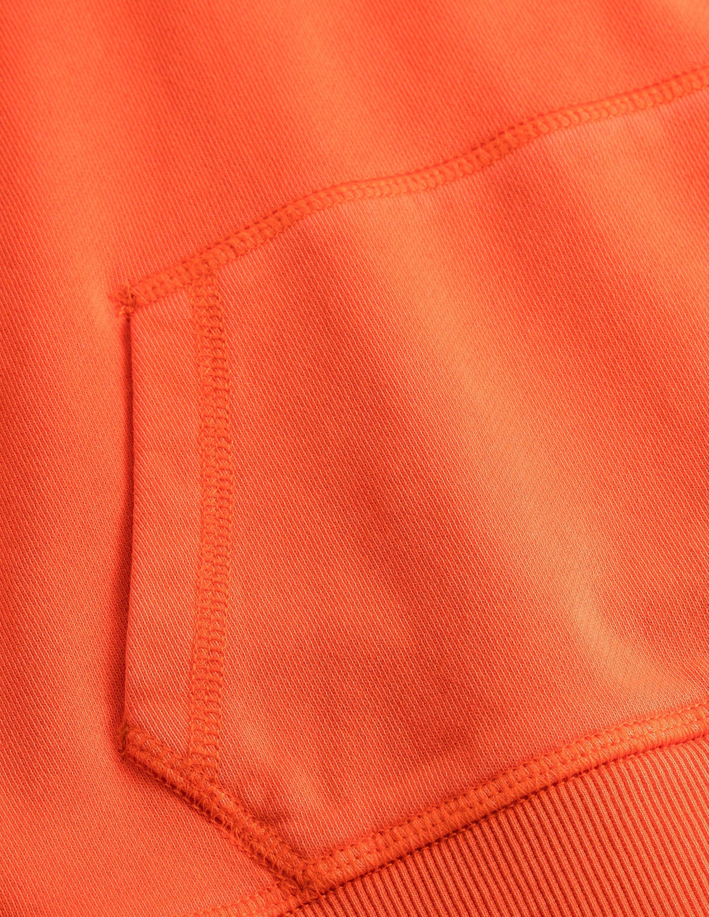 Stückgefärbter Hoodie-Mandarinenorange