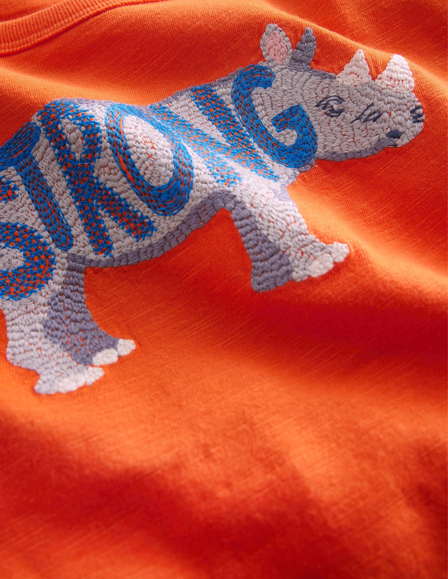 T-Shirt mit Tiermotiv-Feueropal, Nashorn