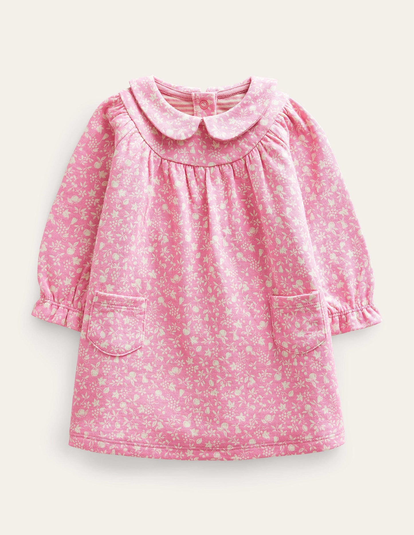 Doppelseitiges Jerseykleid-Kirschblütenrosa, Obstgarten