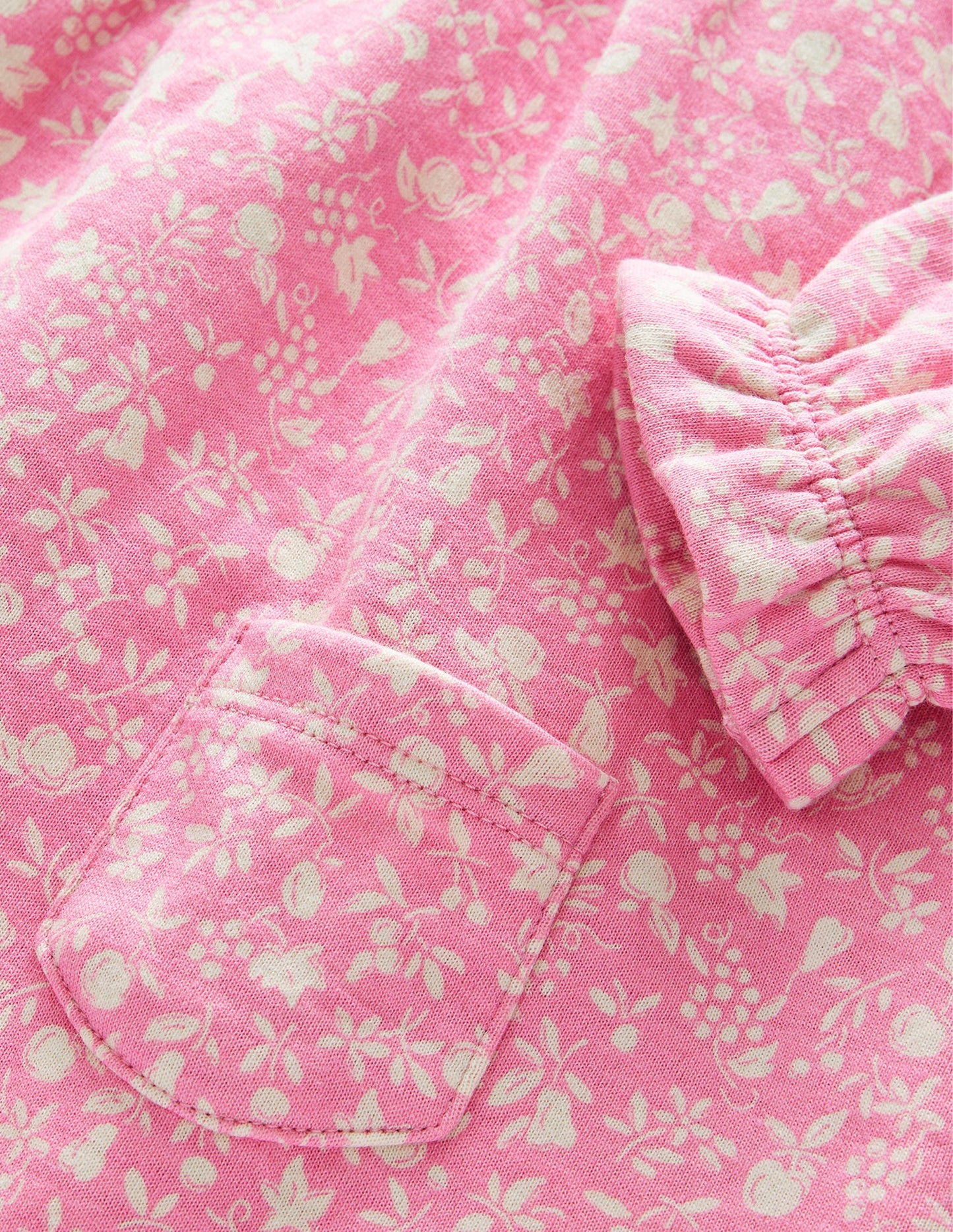 Doppelseitiges Jerseykleid-Kirschblütenrosa, Obstgarten