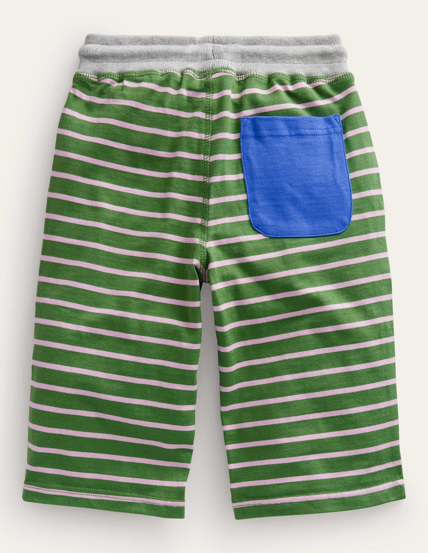 Jersey-Baggyhose-Safarigrün/Französisches Rosa