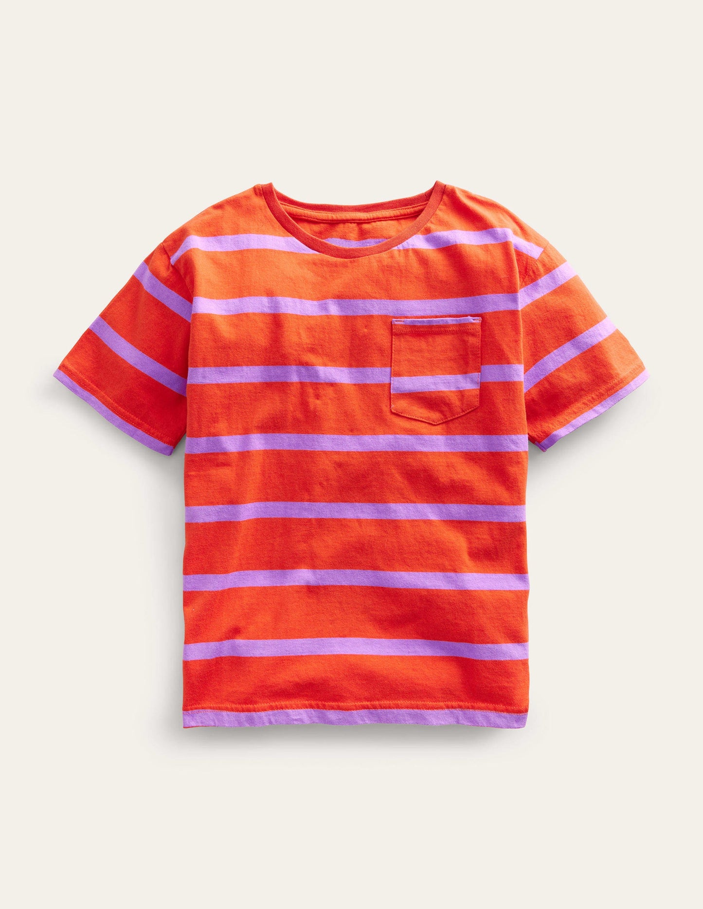 Lässiges T-Shirt-Mandarinenorange/Lila