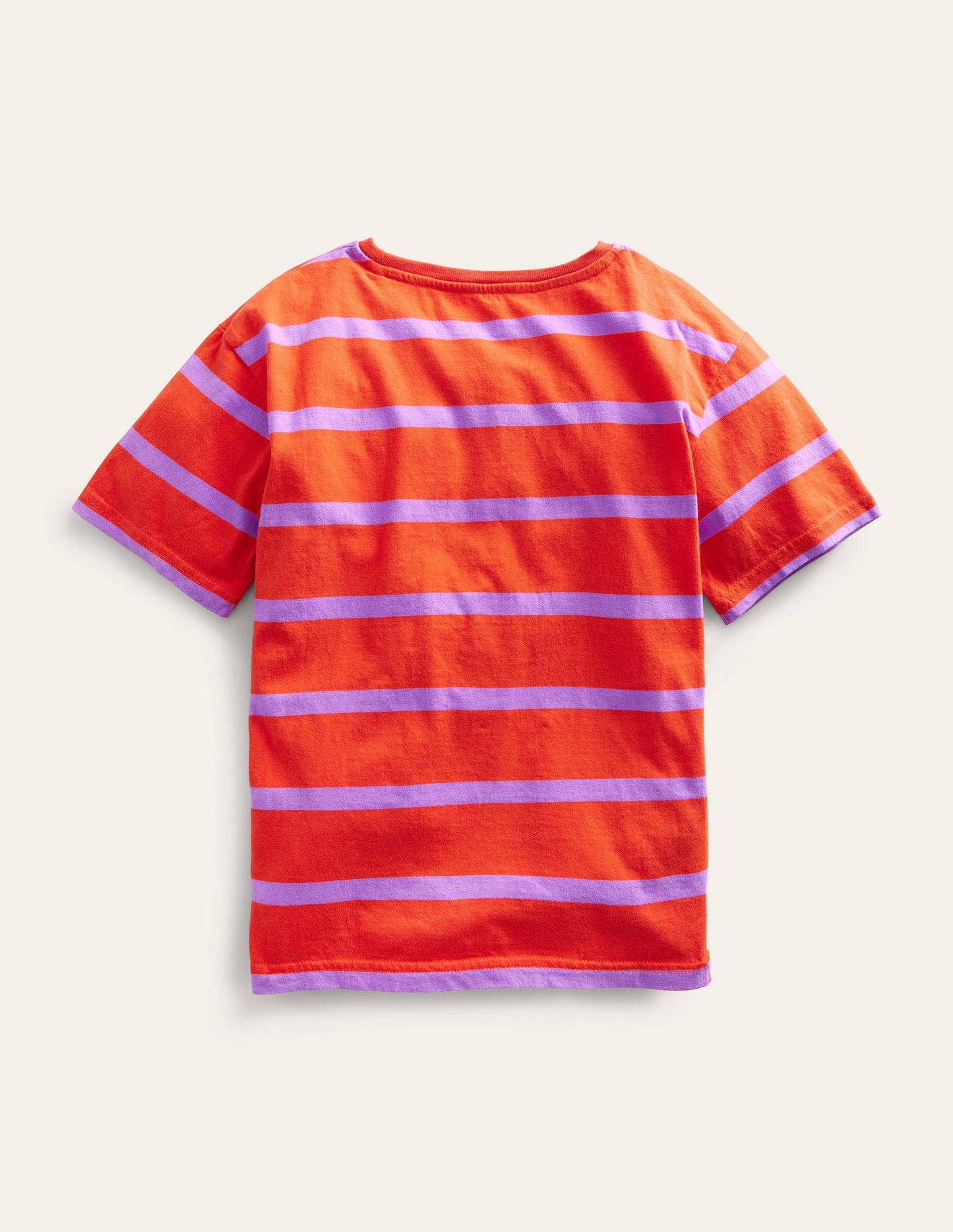 Lässiges T-Shirt-Mandarinenorange/Lila