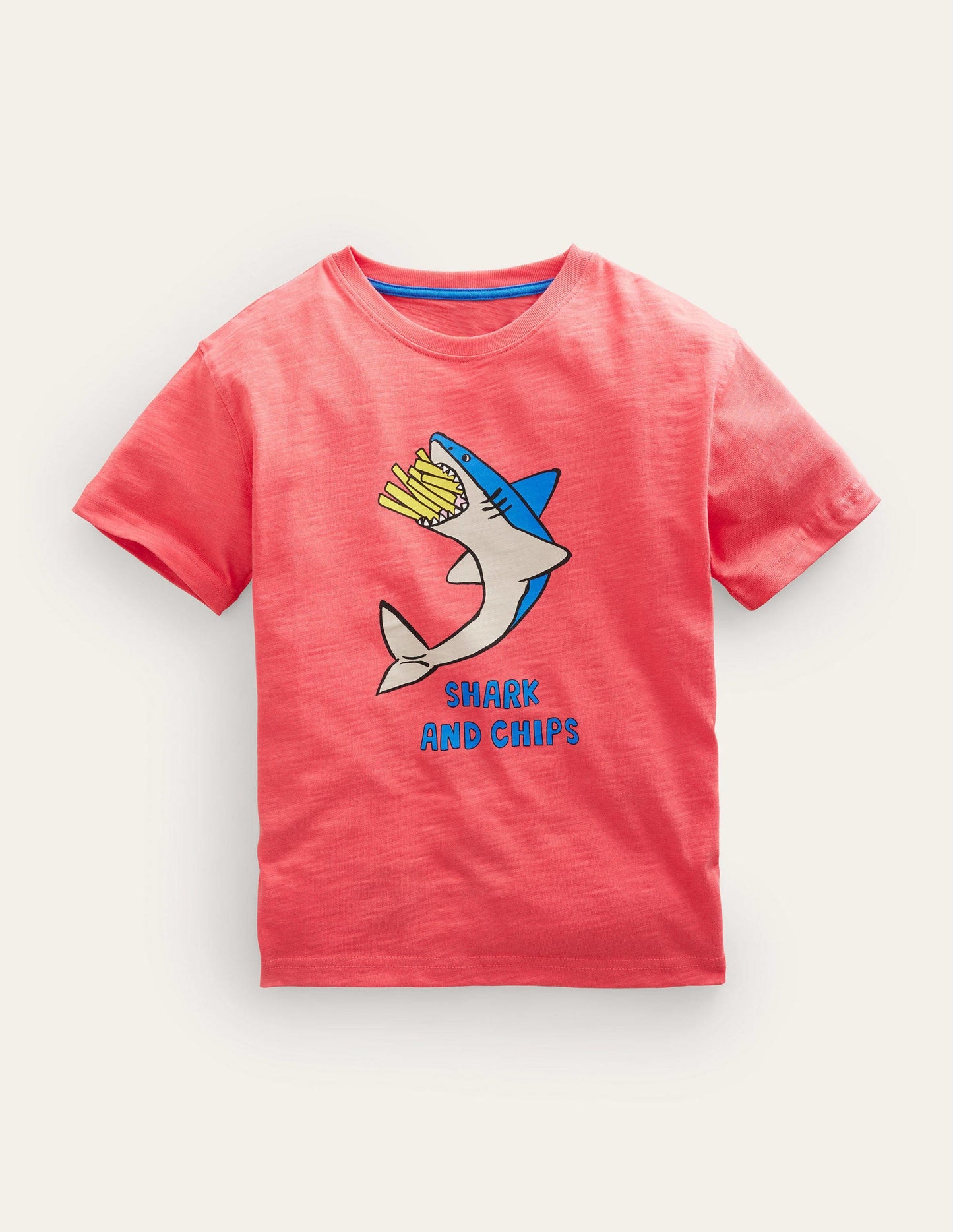 T-Shirt mit witzigem Motiv-Marmeladenrot, Hai