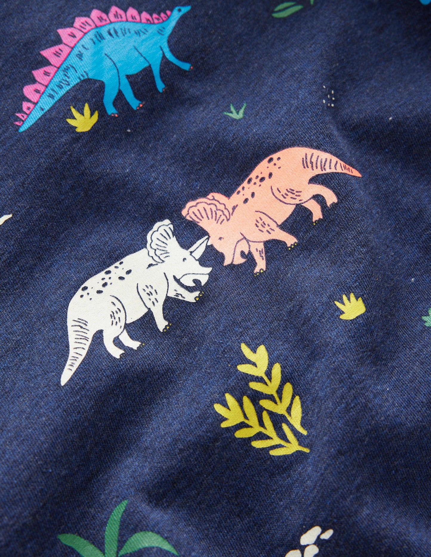 Gemustertes T-Shirt-Marineblau Meliert