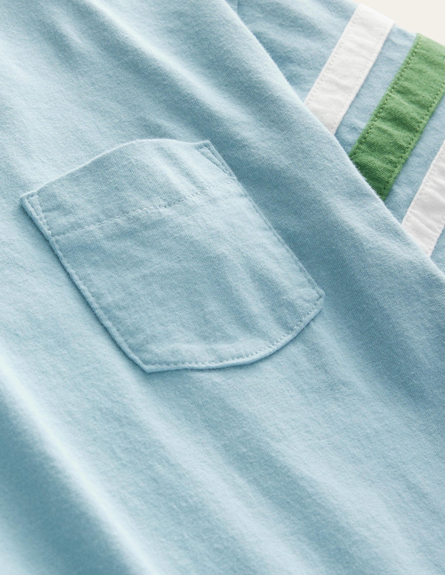 T-shirt à rayures contrastantes-Bleu tourmaline