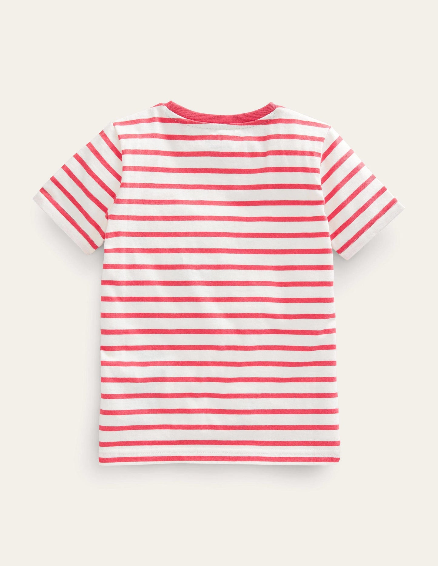 T-Shirt mit Tierapplikation-Naturweiß/Marmeladenrot, Meerschweinchen