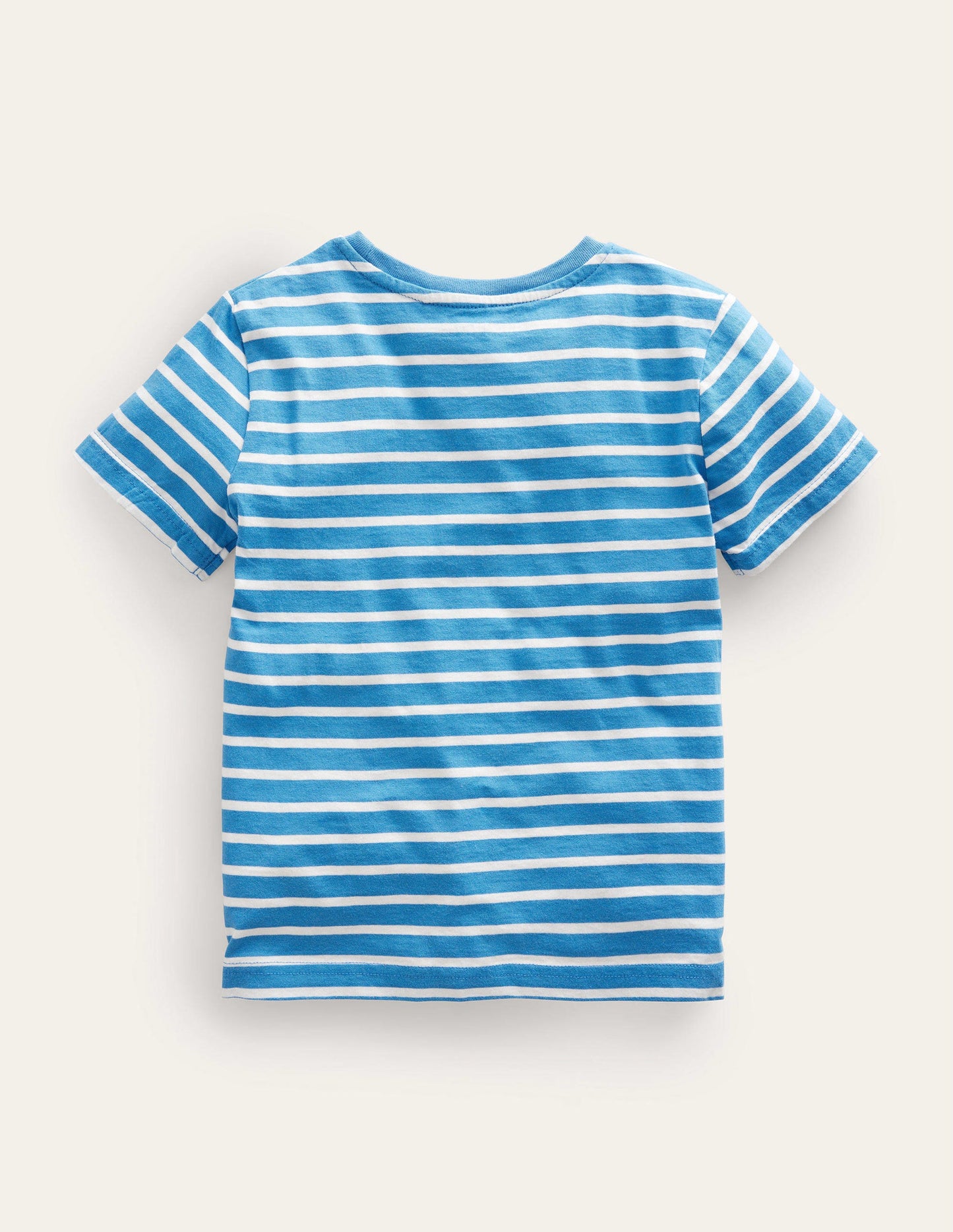 T-Shirt mit Aufklapp-Lkw-Elisabethanisches Blau/Naturweiß, Lkw