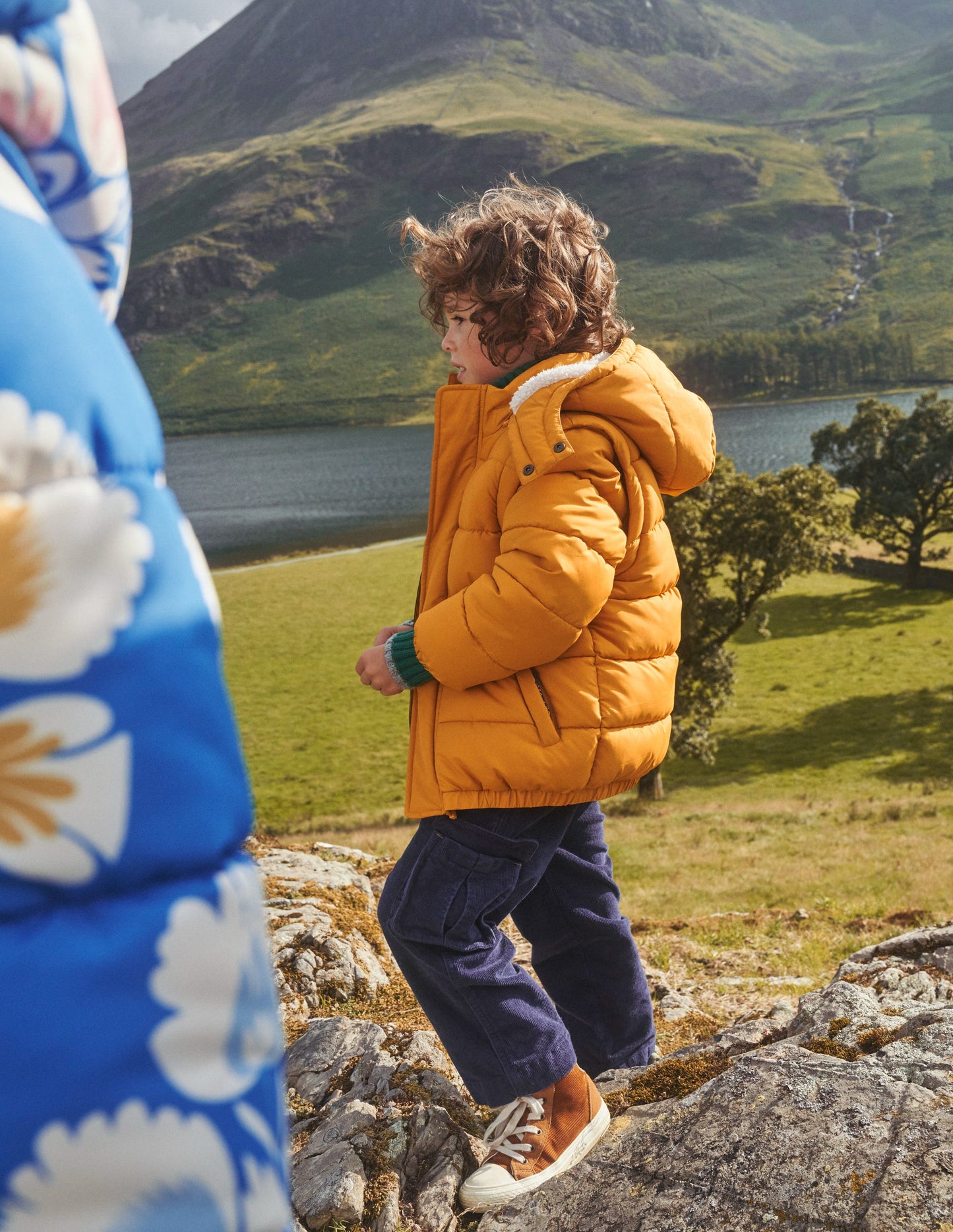 Wattierter 2-in-1-Mantel-Brioche-Gelb