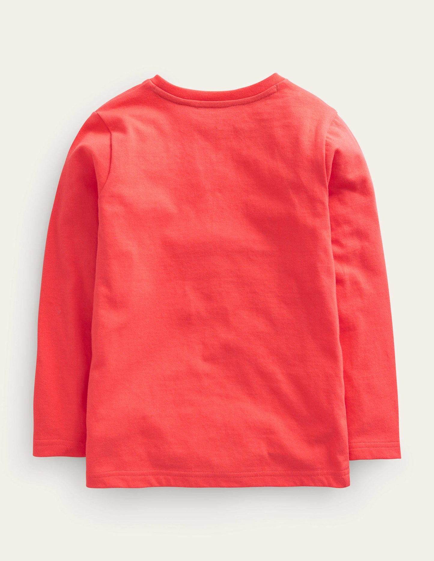 Train Appliqué Cotton T-Shirt-Hot Pepper