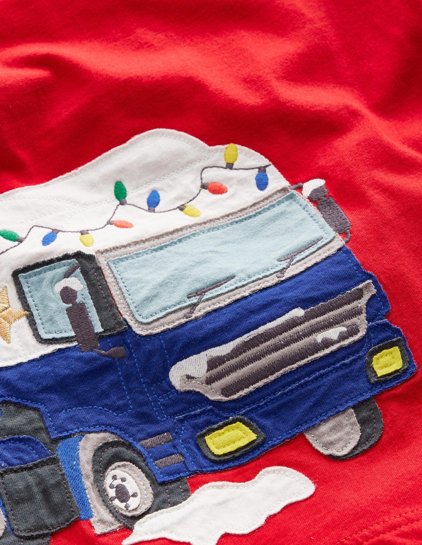 T-Shirt mit Truck-Applikation-Rockabilly Red Tree