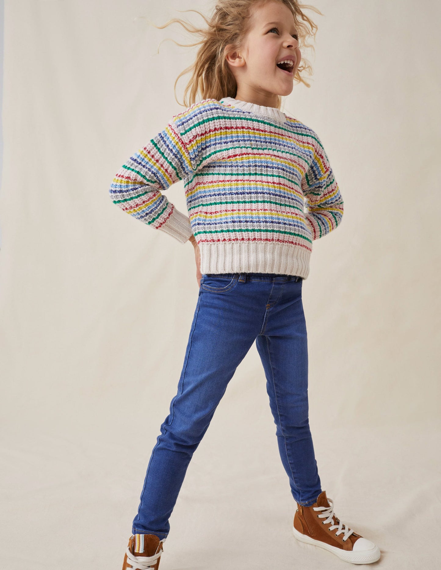 Legging en jean taillé pour l'aventure-Beatnik Red