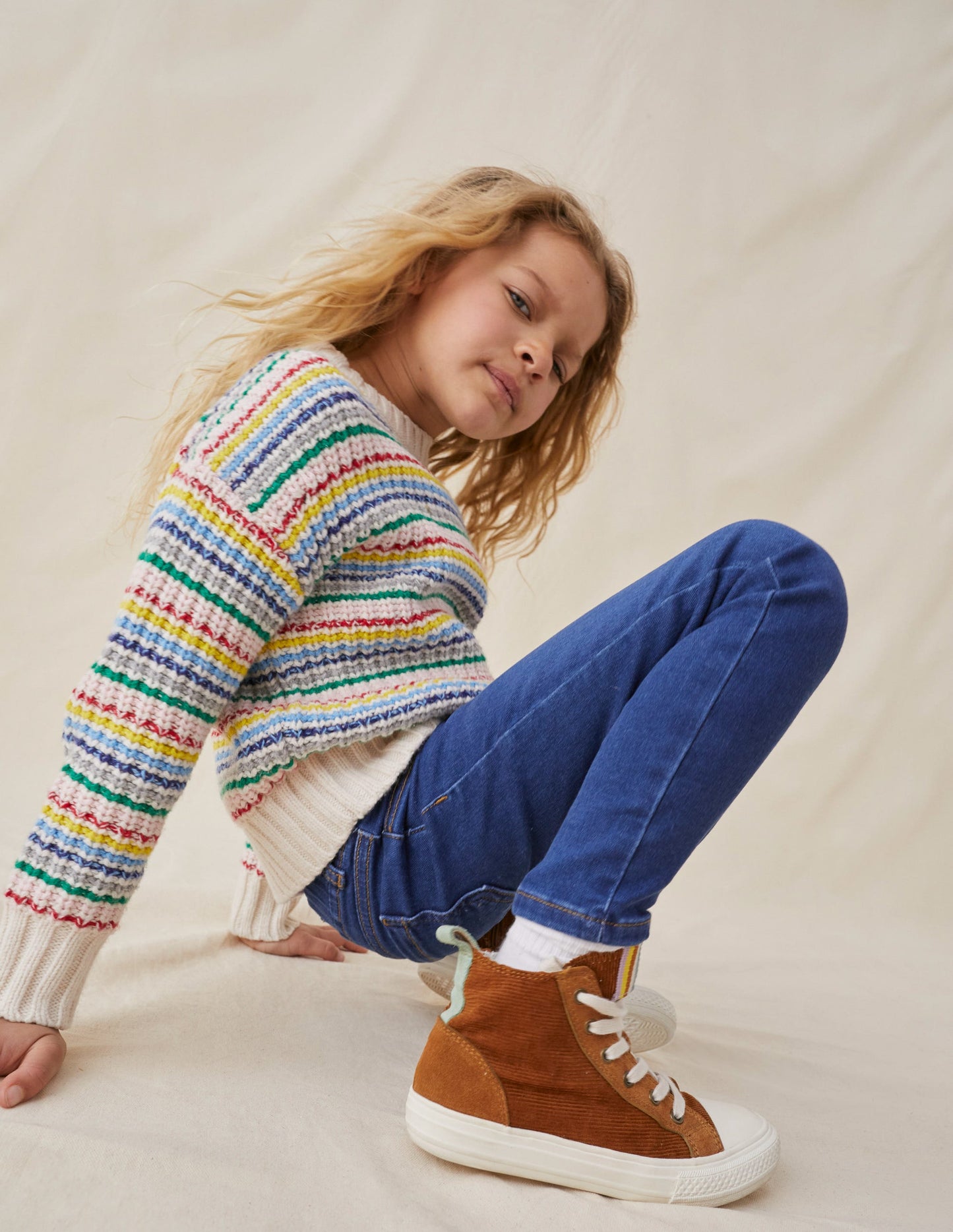 Legging en jean taillé pour l'aventure-Beatnik Red