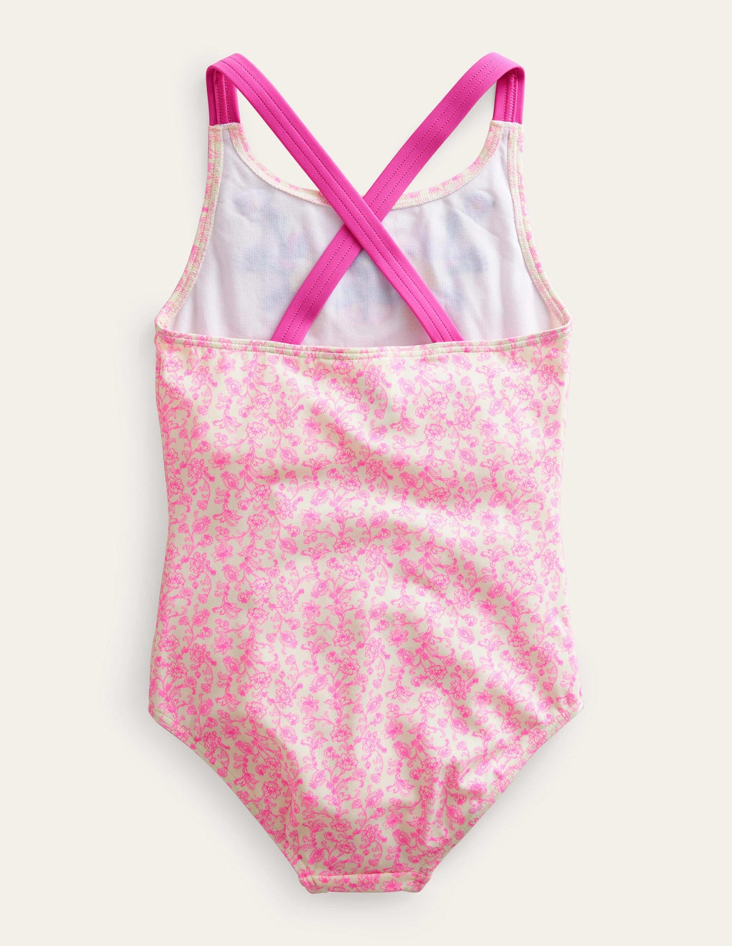 Badeanzug mit Stickereien-Festivalrosa Sommer Weinrebe