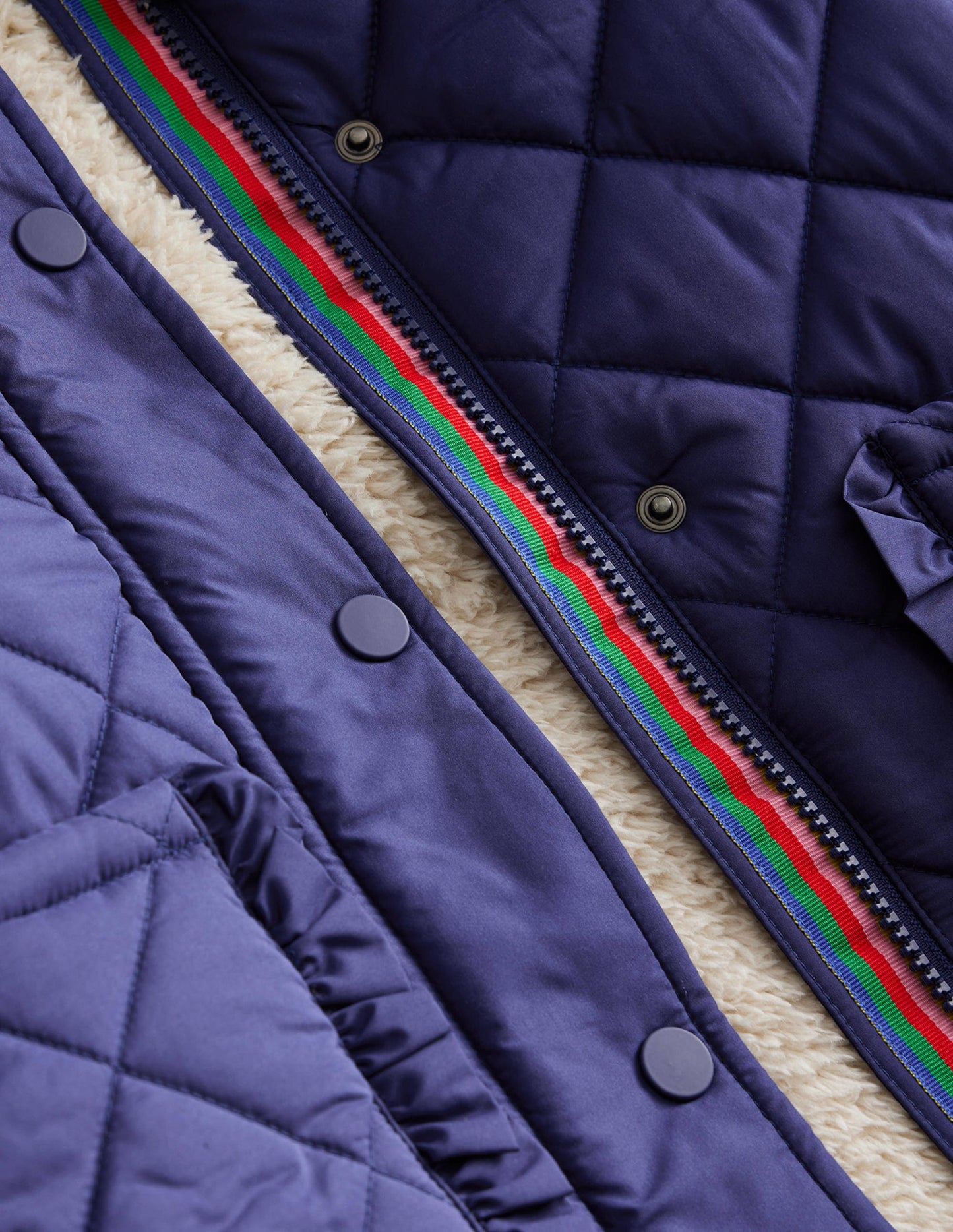 Anorak mit Muschelsteppung-Schuluniform-Navy