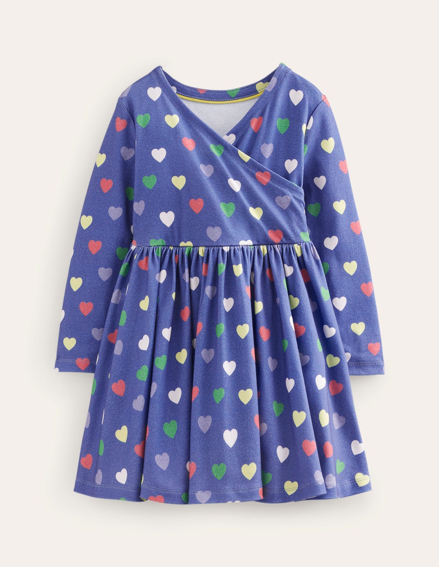 Ballerina-Kleid aus Jersey-Schuluniform-Marineblau Herzen