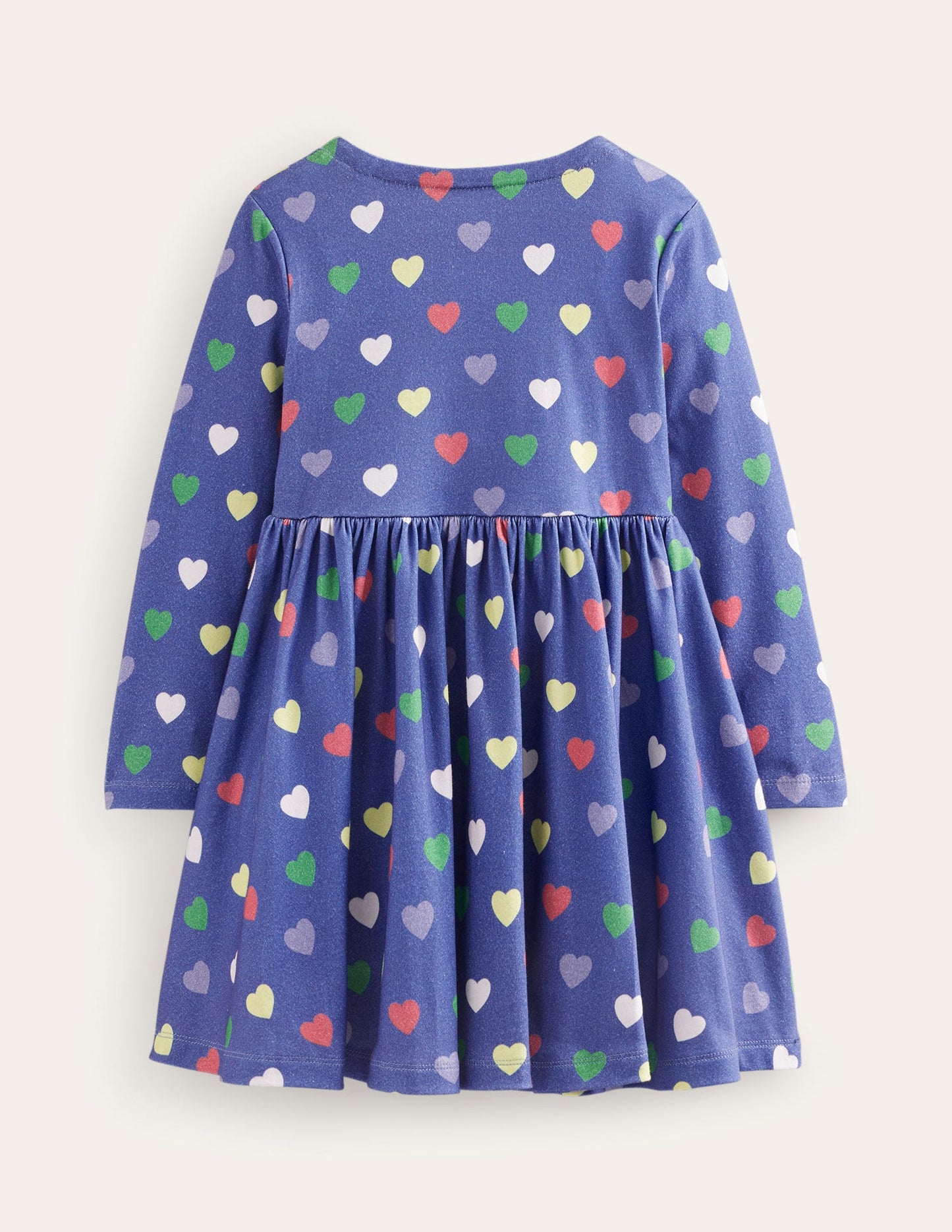 Ballerina-Kleid aus Jersey-Schuluniform-Marineblau Herzen